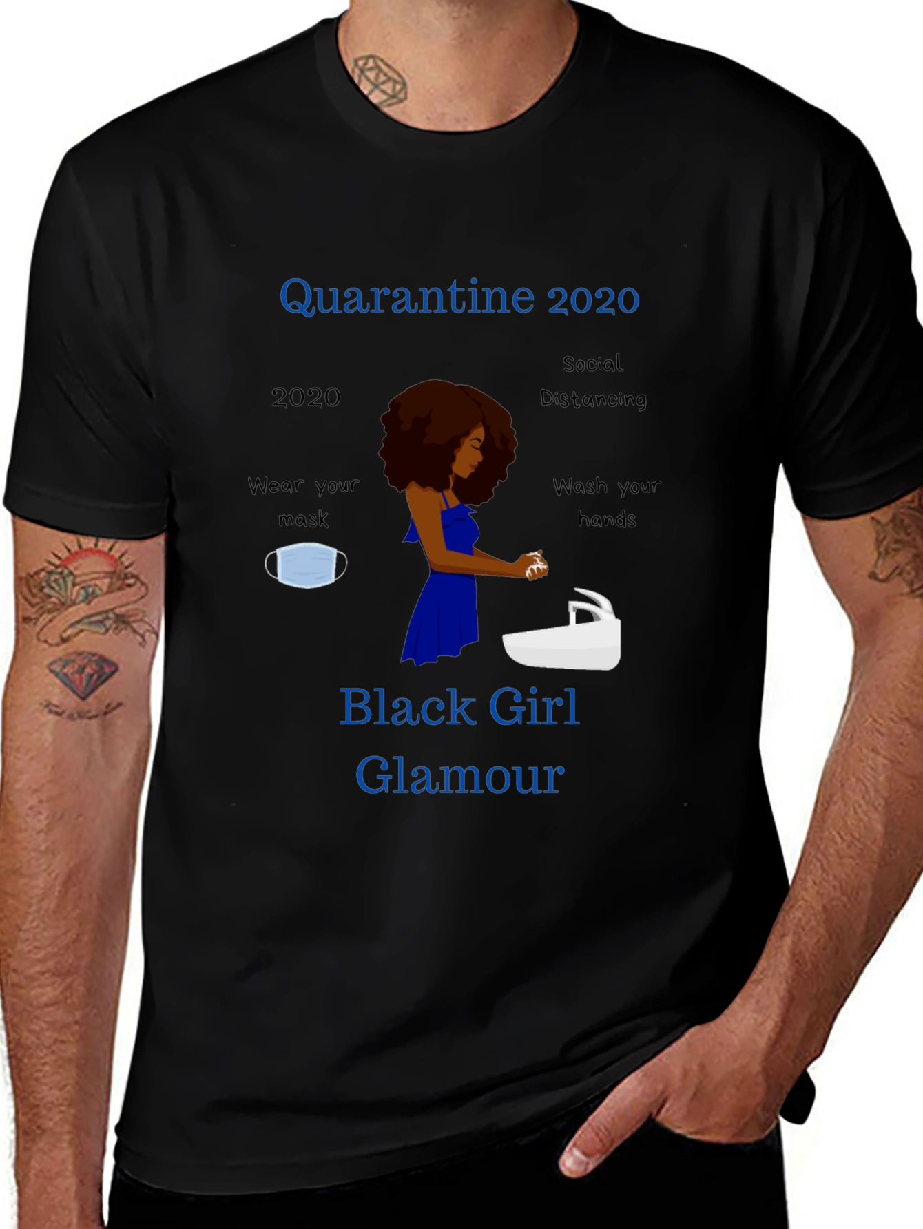 Quarantine Black Girl Glamour T-Shirt