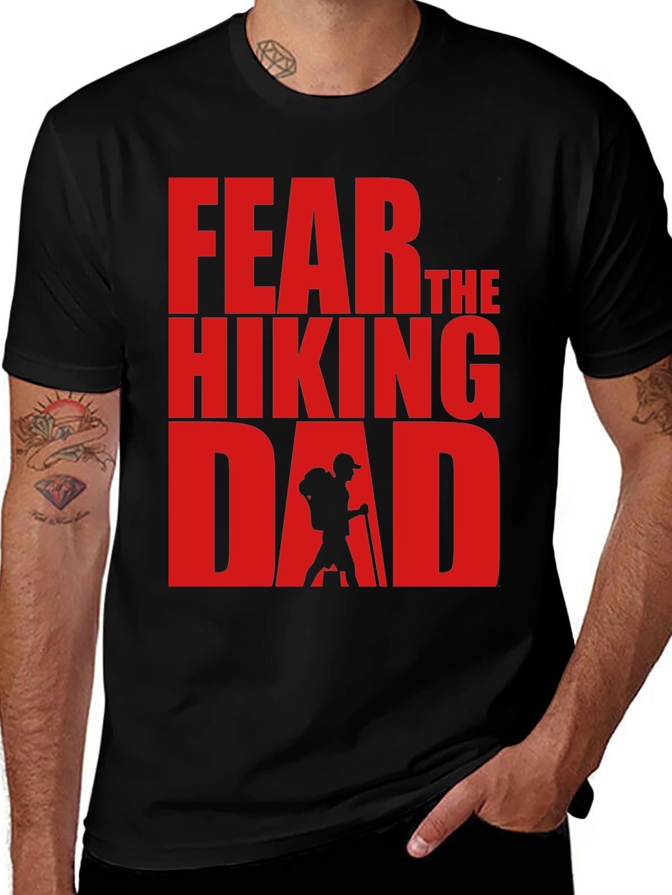 Variant 8 of Fear The Hiking Dad - Funny T-Shirt