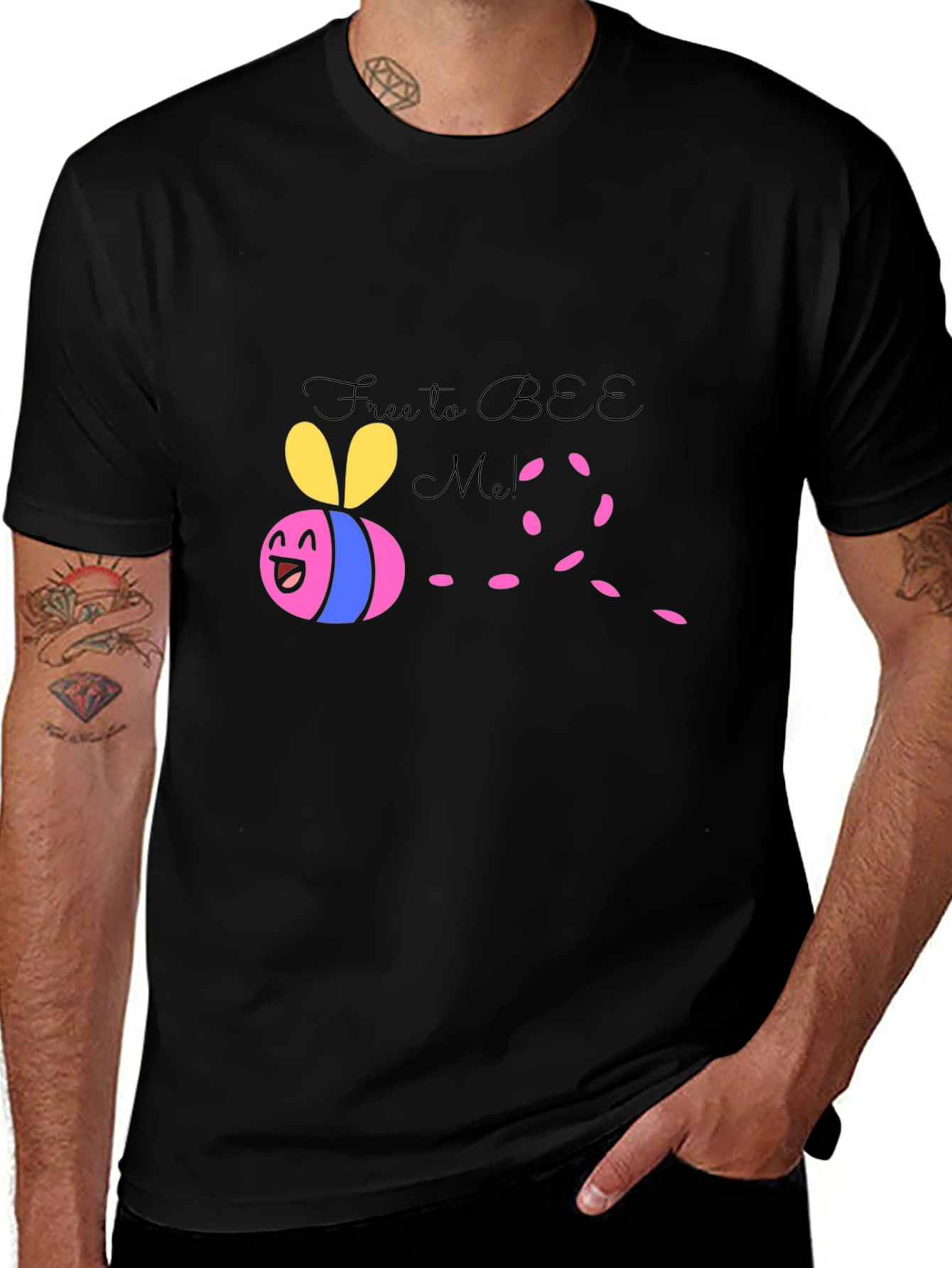 Variant 23 of Free to Bee Me T-Shirt - Fun Graphic Tee