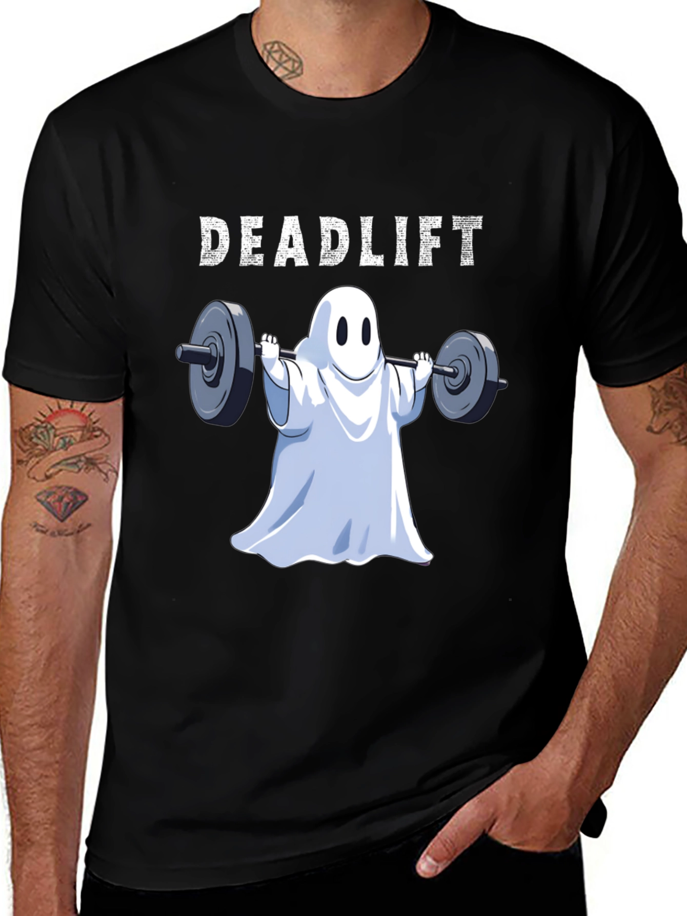 Deadlift Ghost T-Shirt - Halloween Gym Apparel