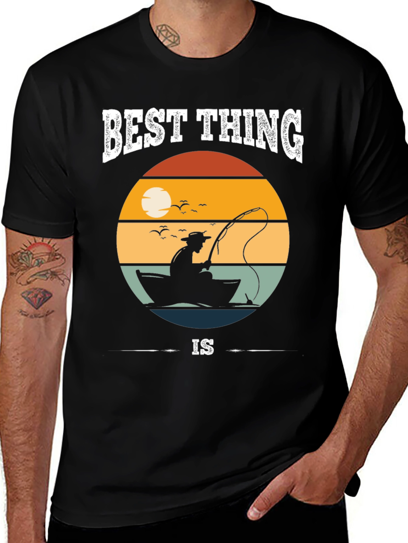 Variant 3 of Best Thing Is Fishing T-Shirt