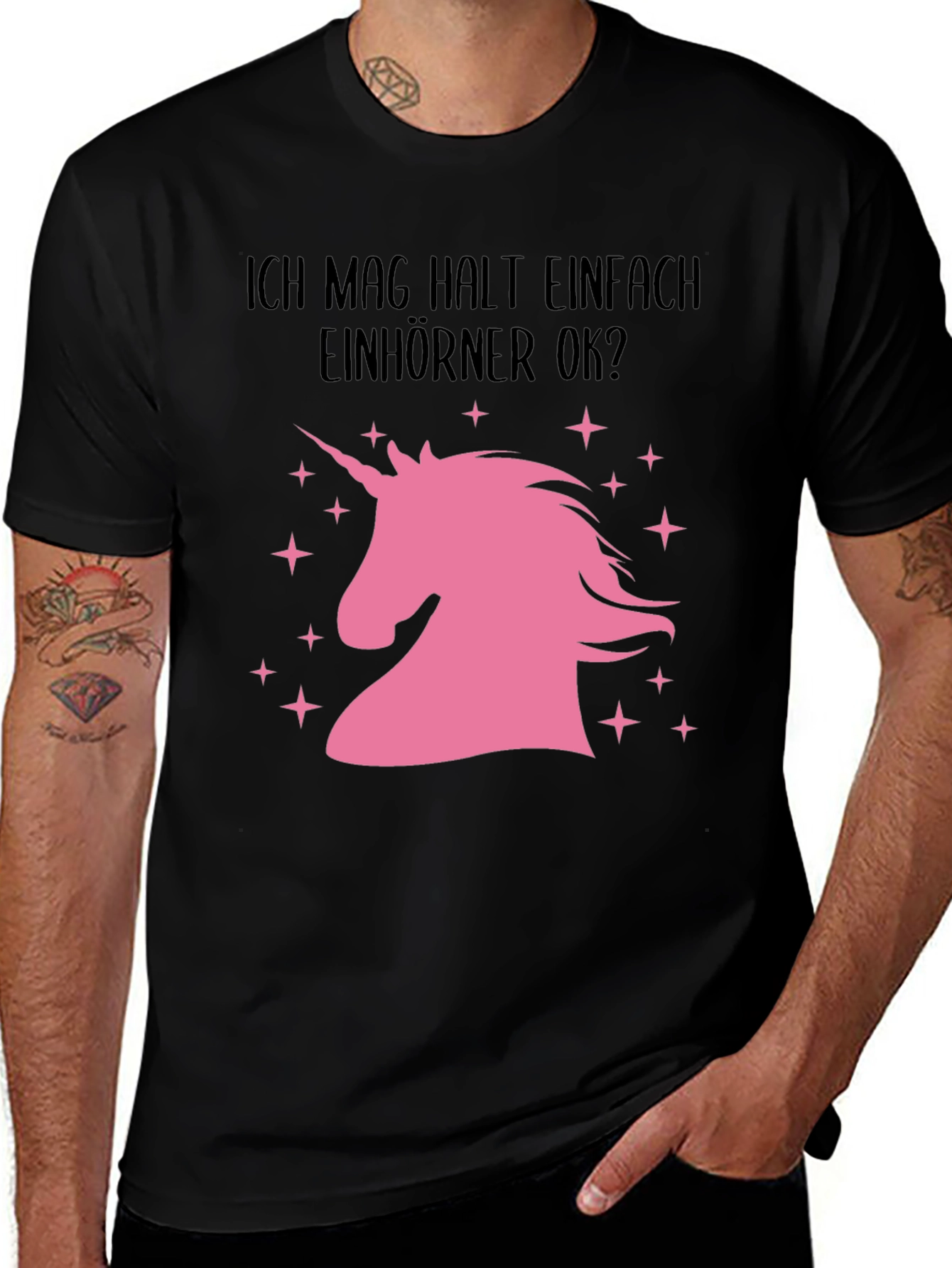 Variant 17 of Unicorn Lover T-Shirt - 'Ich mag halt einfach Einhörner ok?'