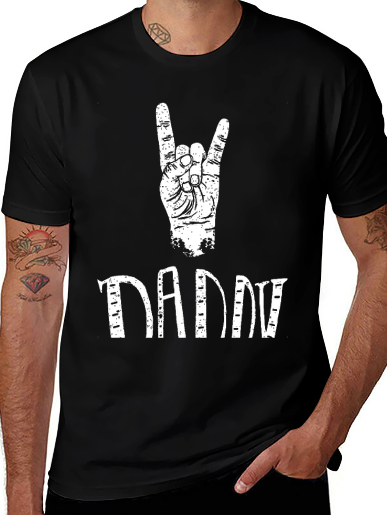 Variant 19 of Rock On Daddy T-Shirt, Cool Dad Tee