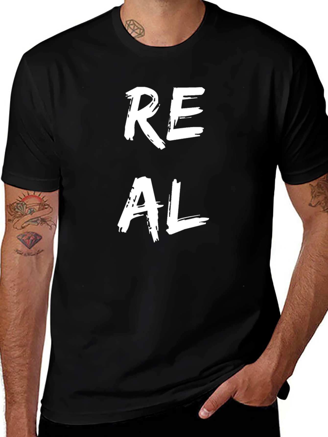 Variant 16 of Real Black Graphic T-Shirt for Men