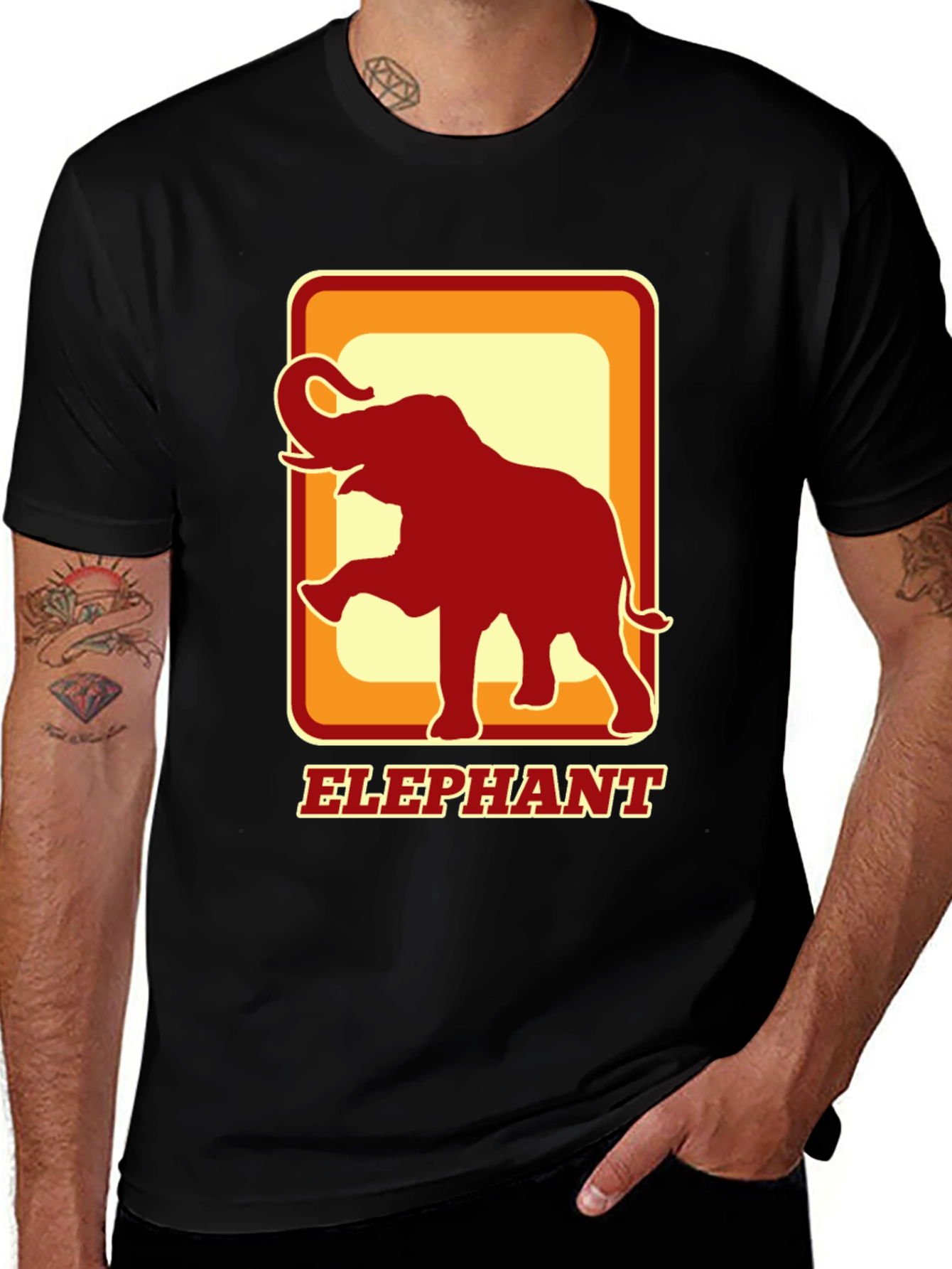 Variant 24 of Retro Elephant T-Shirt - Vintage Style Graphic Tee
