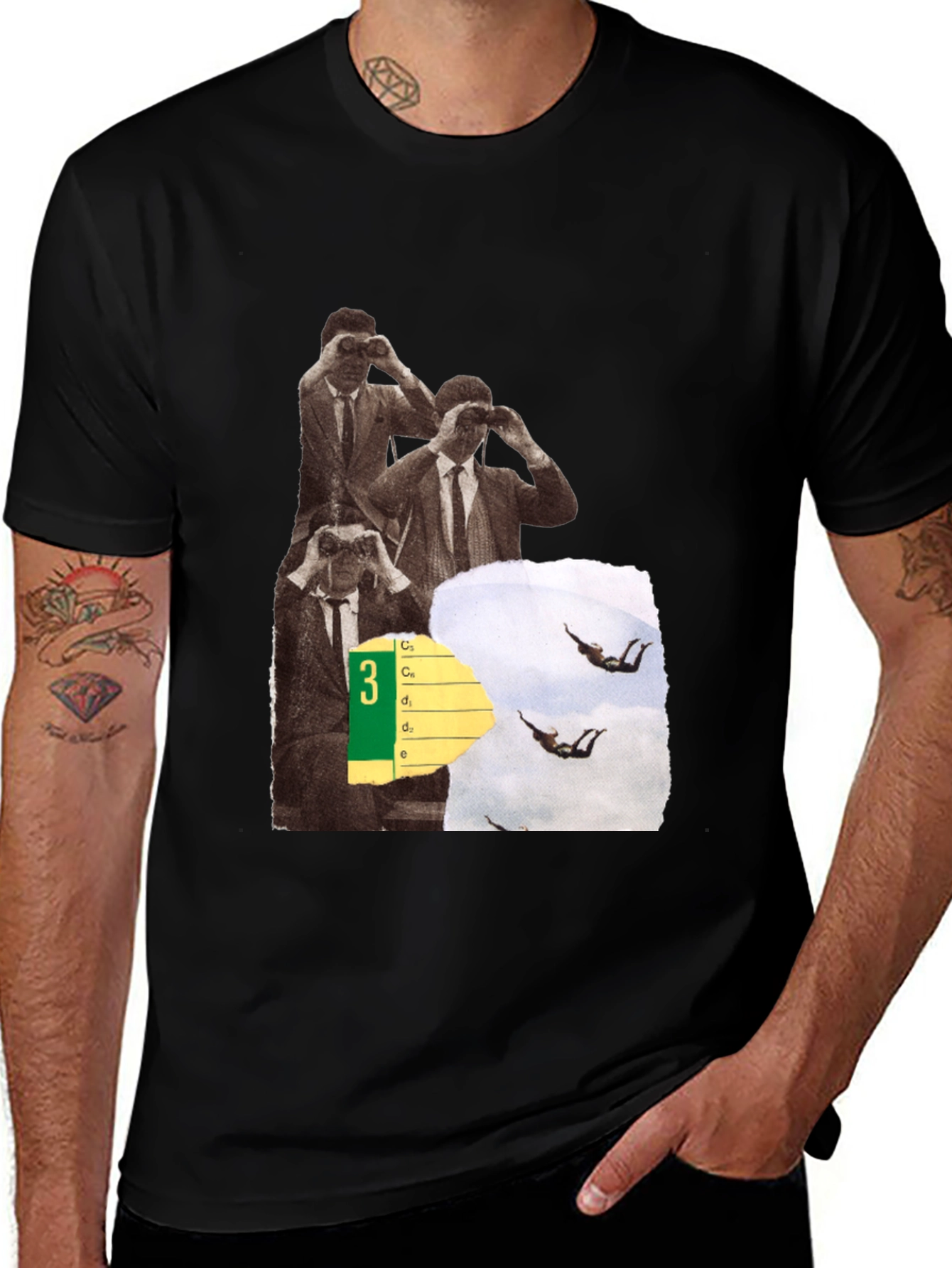 Variant 15 of Vintage Collage T-Shirt - Retro Style Men's Tee