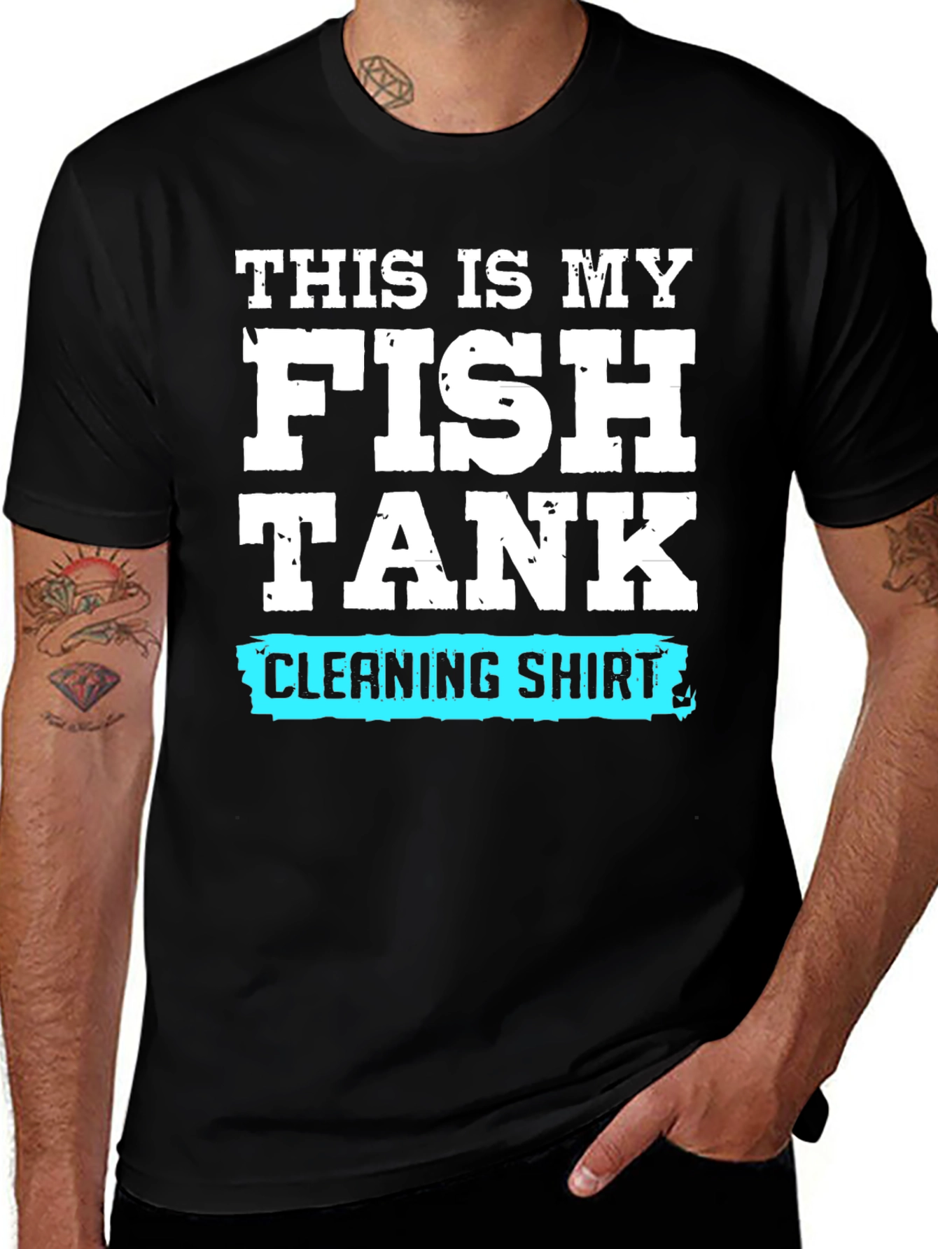 Fish Tank Cleaning Shirt - Novelty Graphic Tee