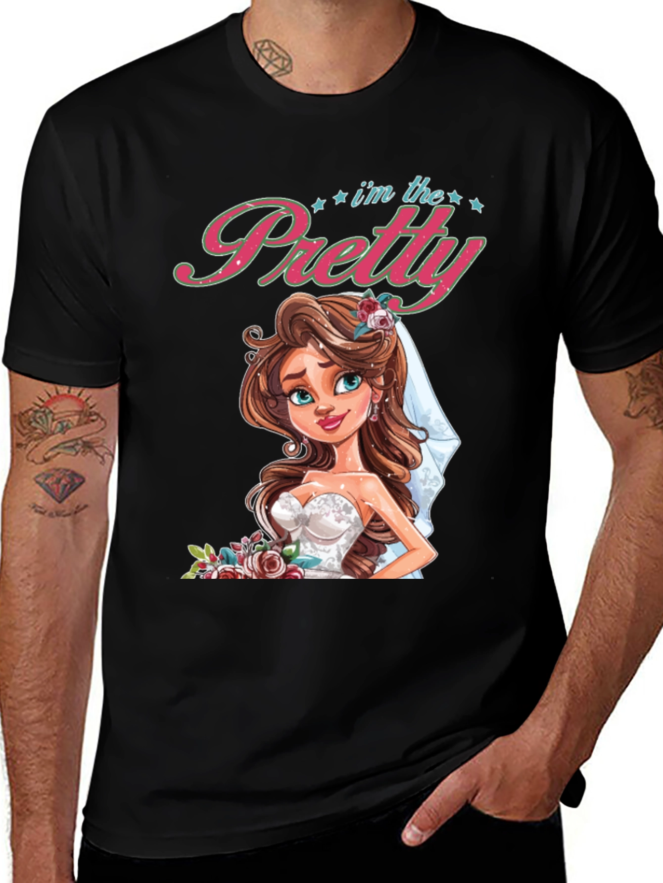 Variant 9 of Pretty Bride Cartoon Graphic Tee