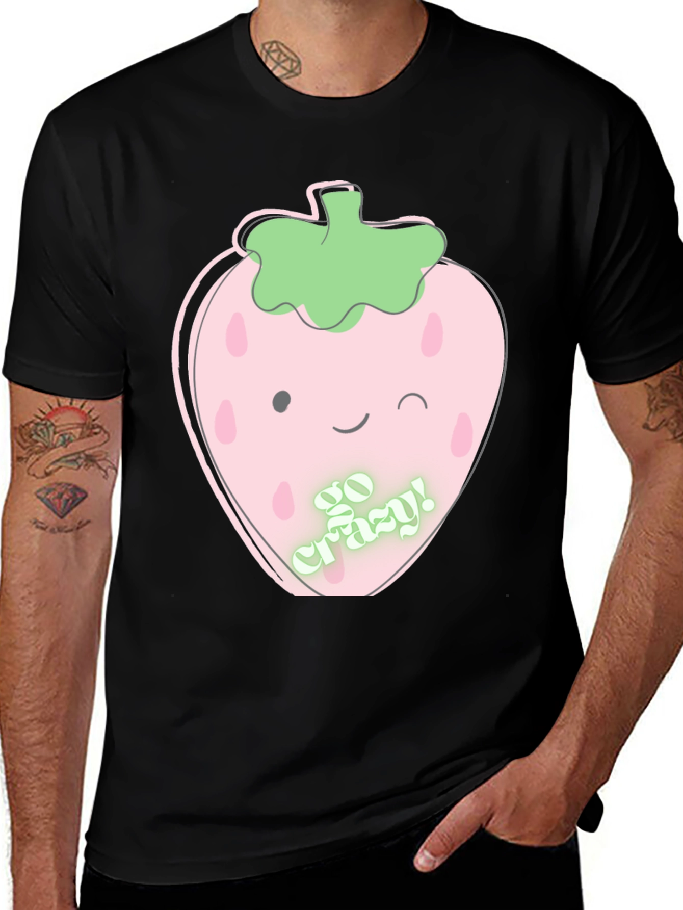 Cute Strawberry Graphic Tee - Go Crazy!