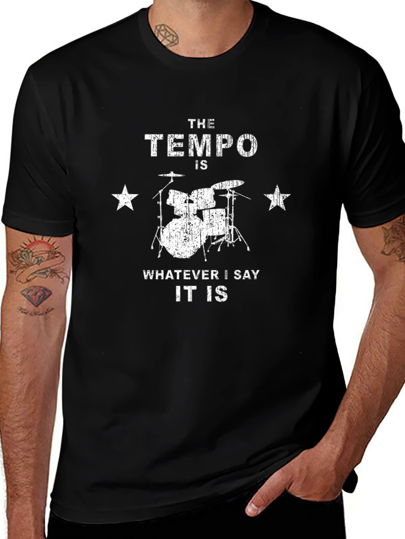 Variant 29 of Tempo Drummer Black T-Shirt - Whatever I Say It Is