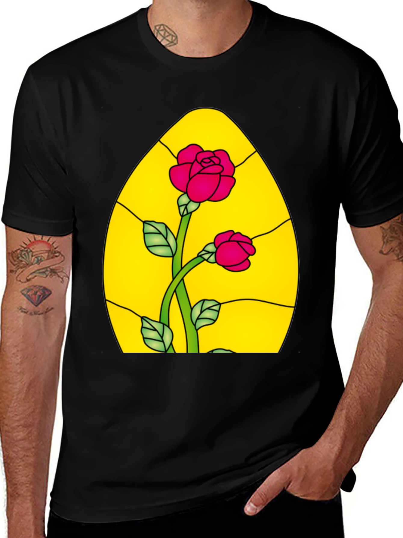 Variant 22 of Rose Stained Glass Graphic Tee