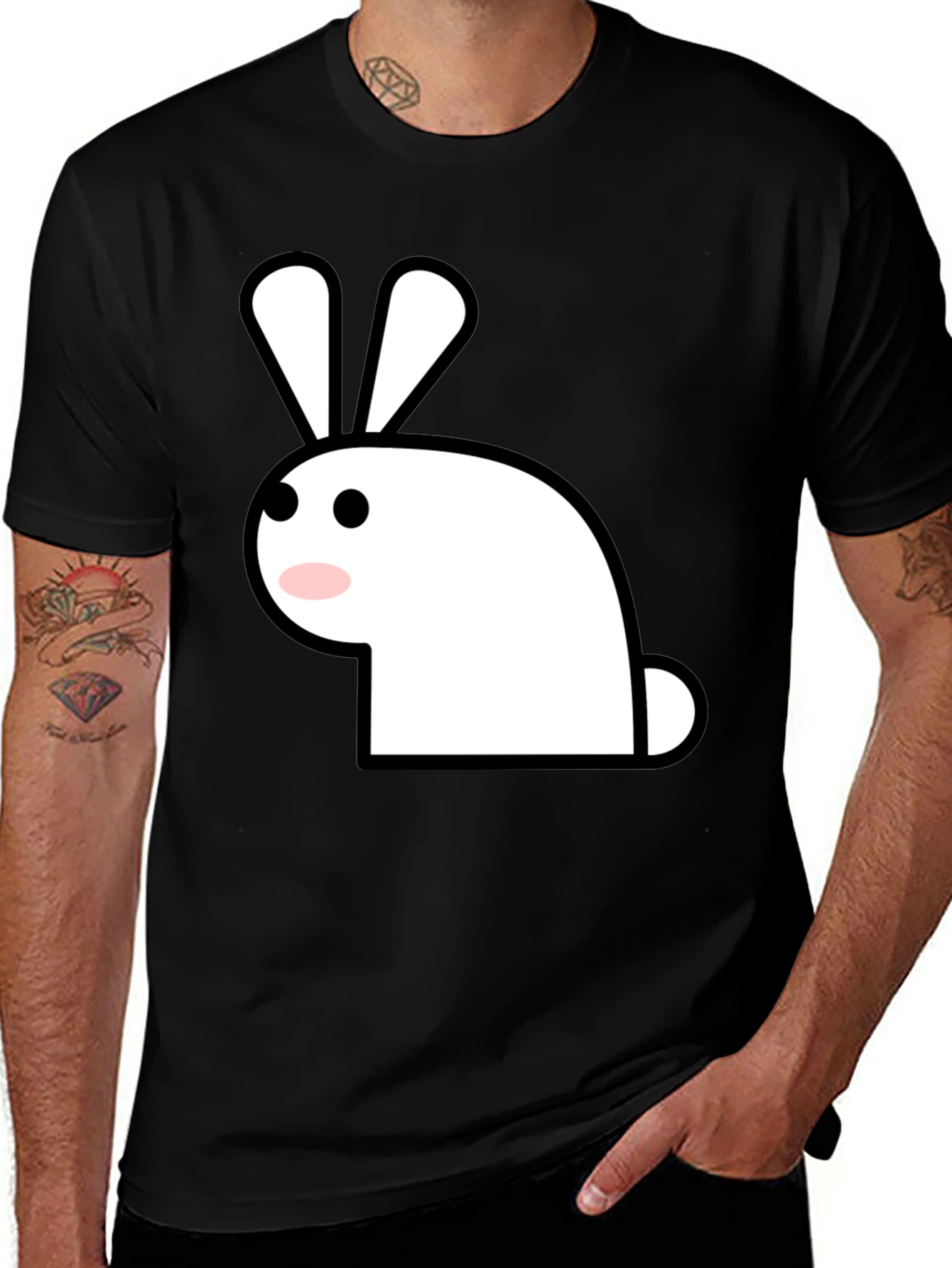 Variant 23 of Bunny Graphic Tee - Quirky Style
