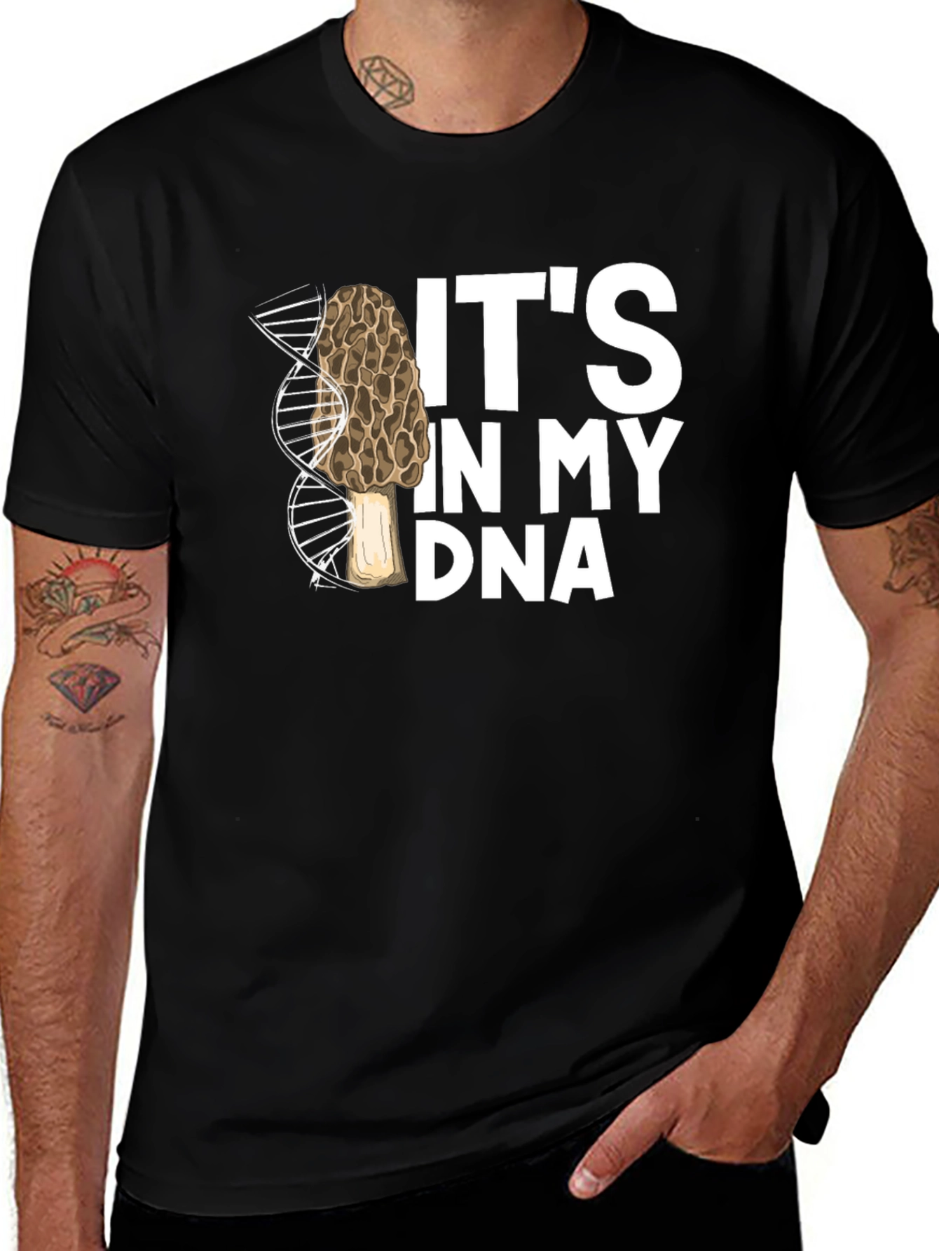 Variant 9 of It's in My DNA Morel Mushroom Graphic T-Shirt