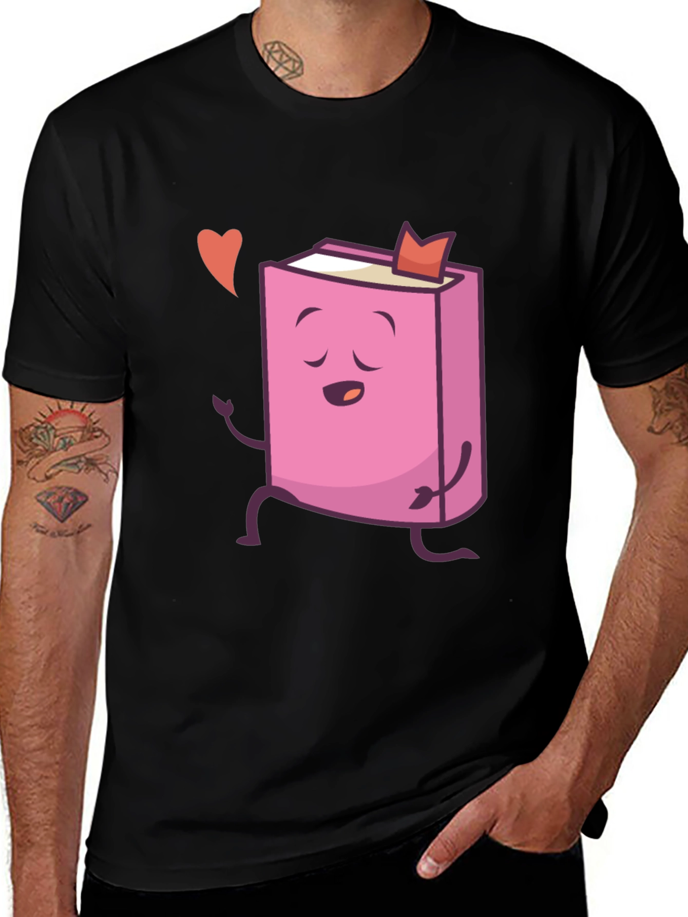 Variant 10 of Cartoon Book Character Black T-Shirt