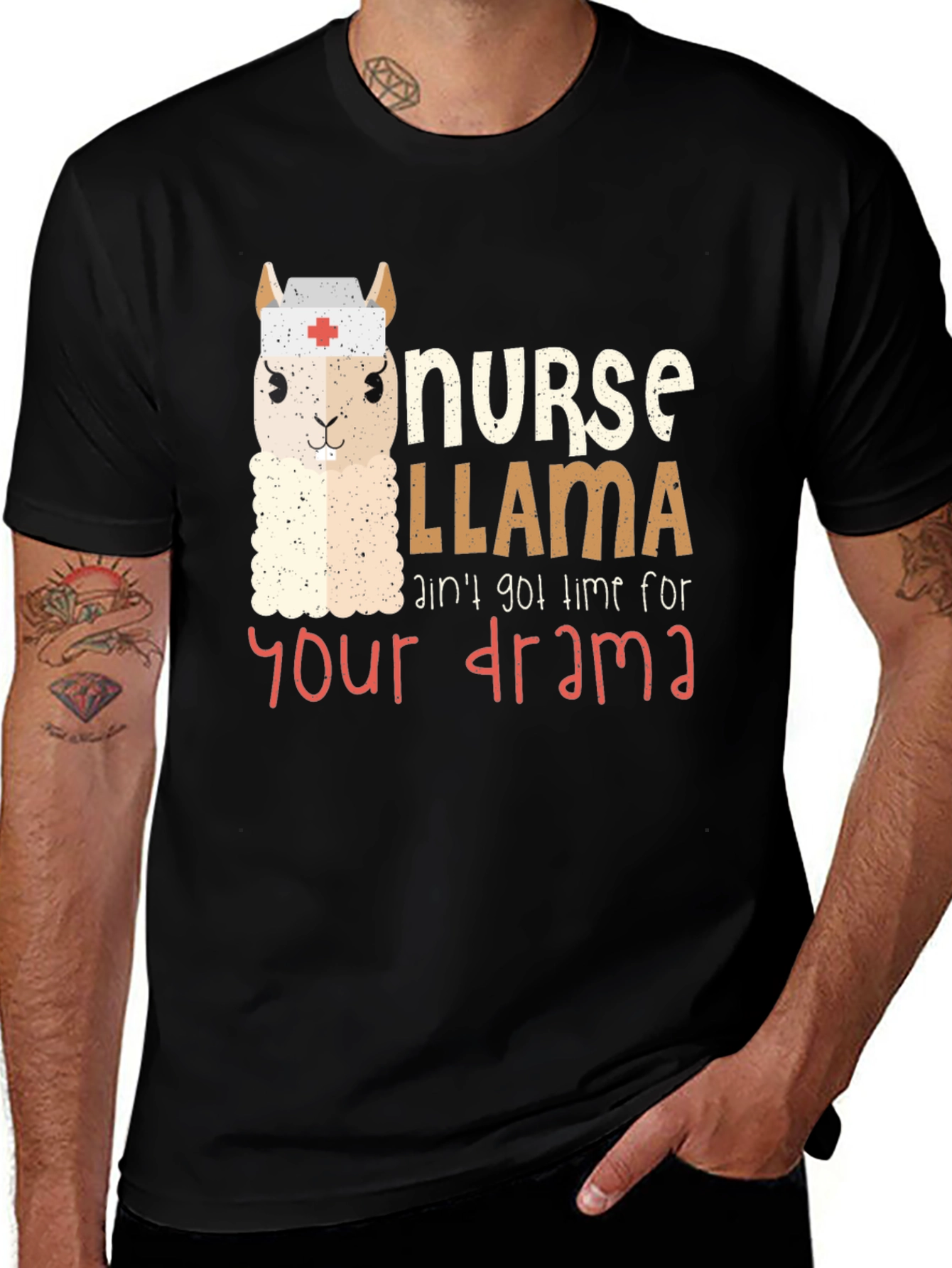 Variant 30 of Nurse Llama Graphic Tee - Funny & Unique Unisex T-Shirt