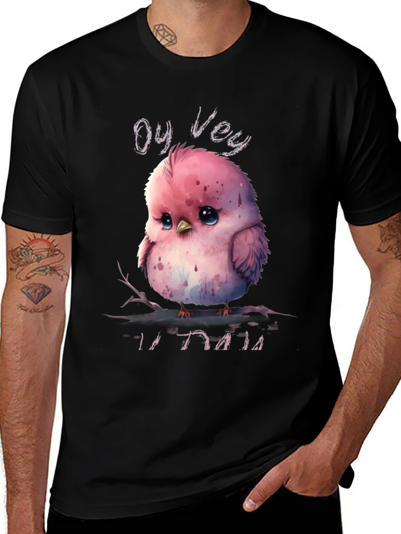 Variant 6 of Oy Vey! Bird T-Shirt - Cute Graphic Tee