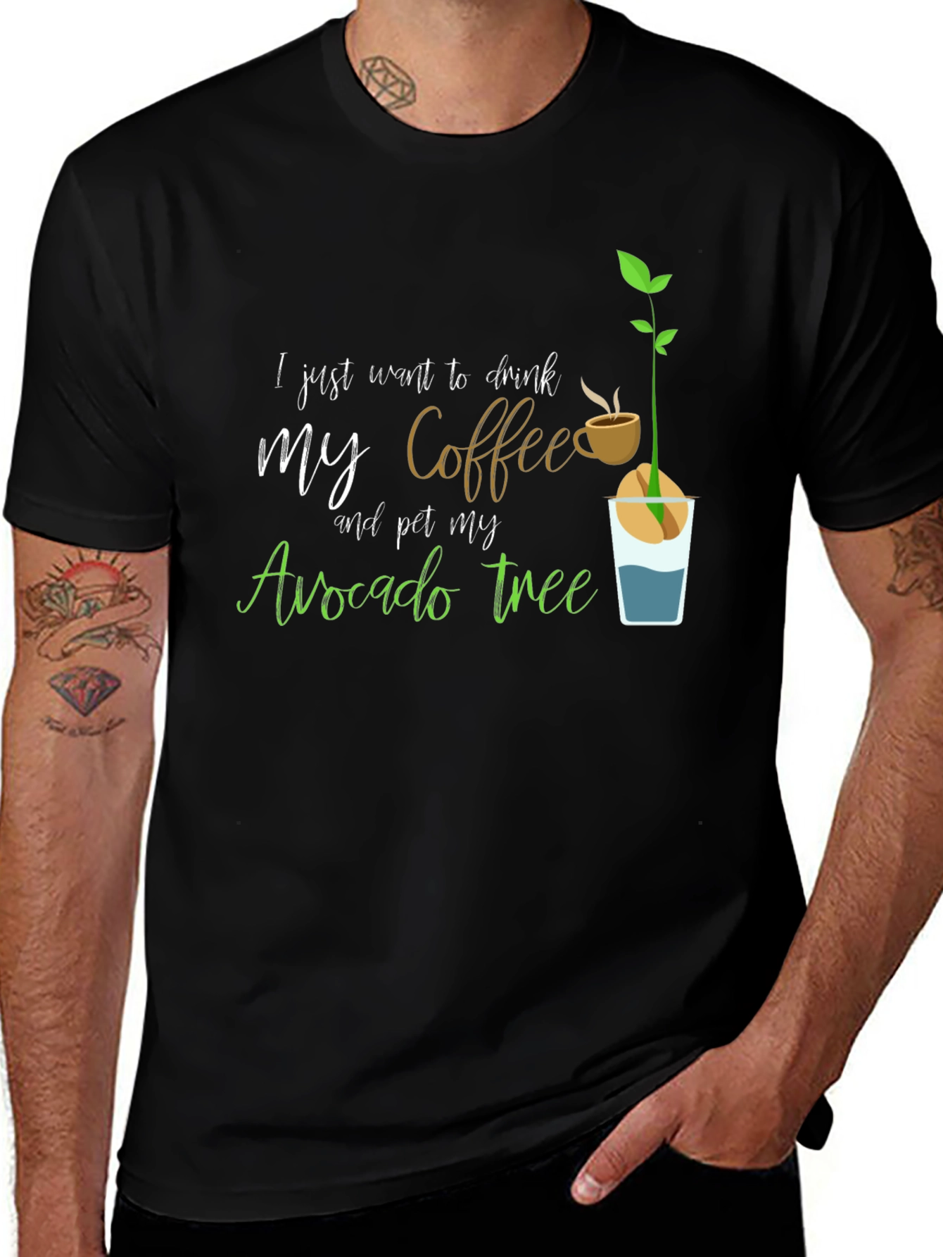 Variant 30 of Coffee & Avocado Tree Graphic Tee