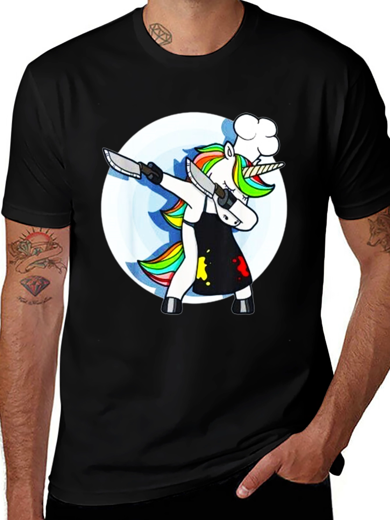 Variant 7 of Chef Unicorn Dab T-Shirt