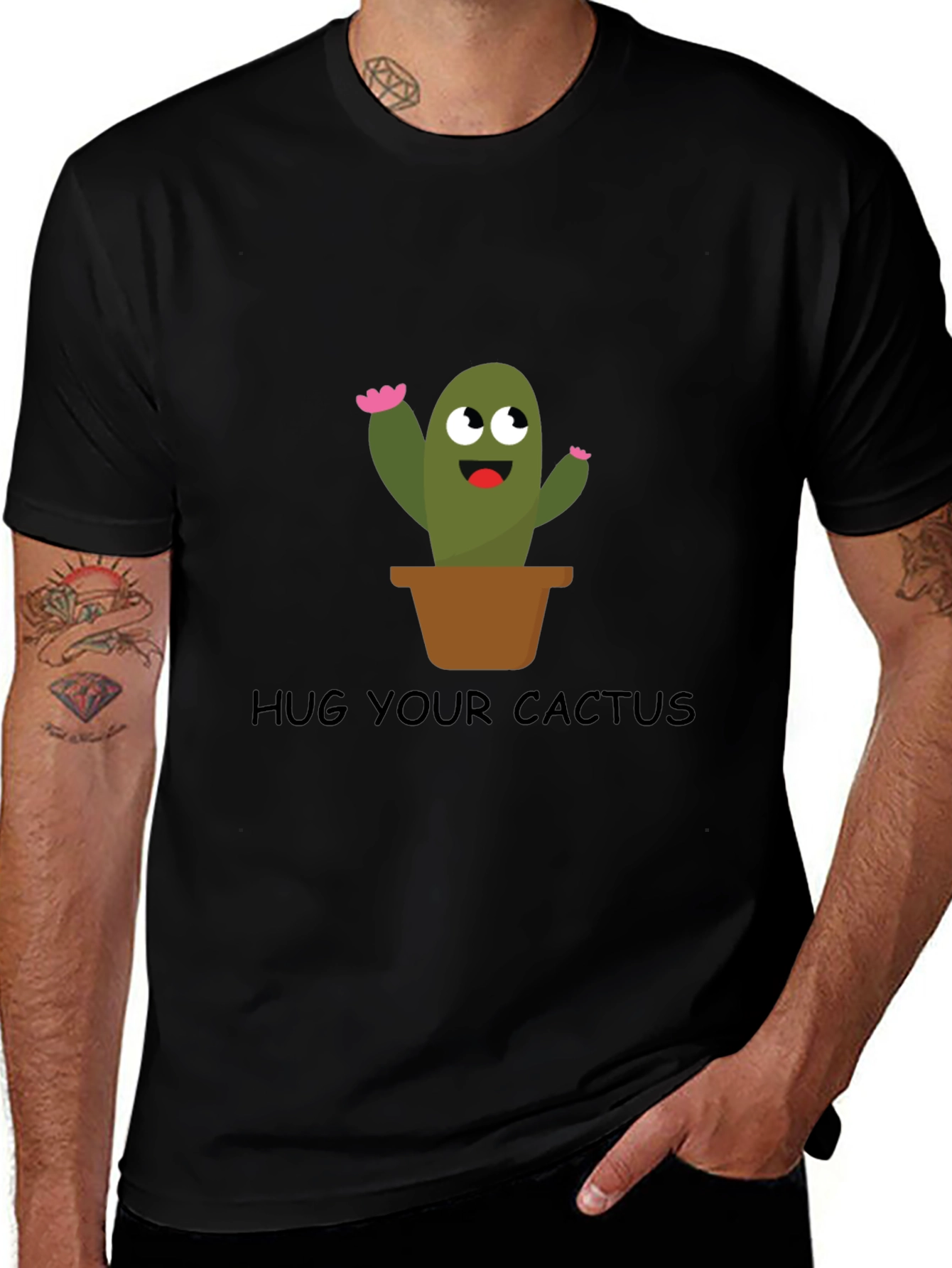 Variant 7 of Hug Your Cactus Graphic T-Shirt