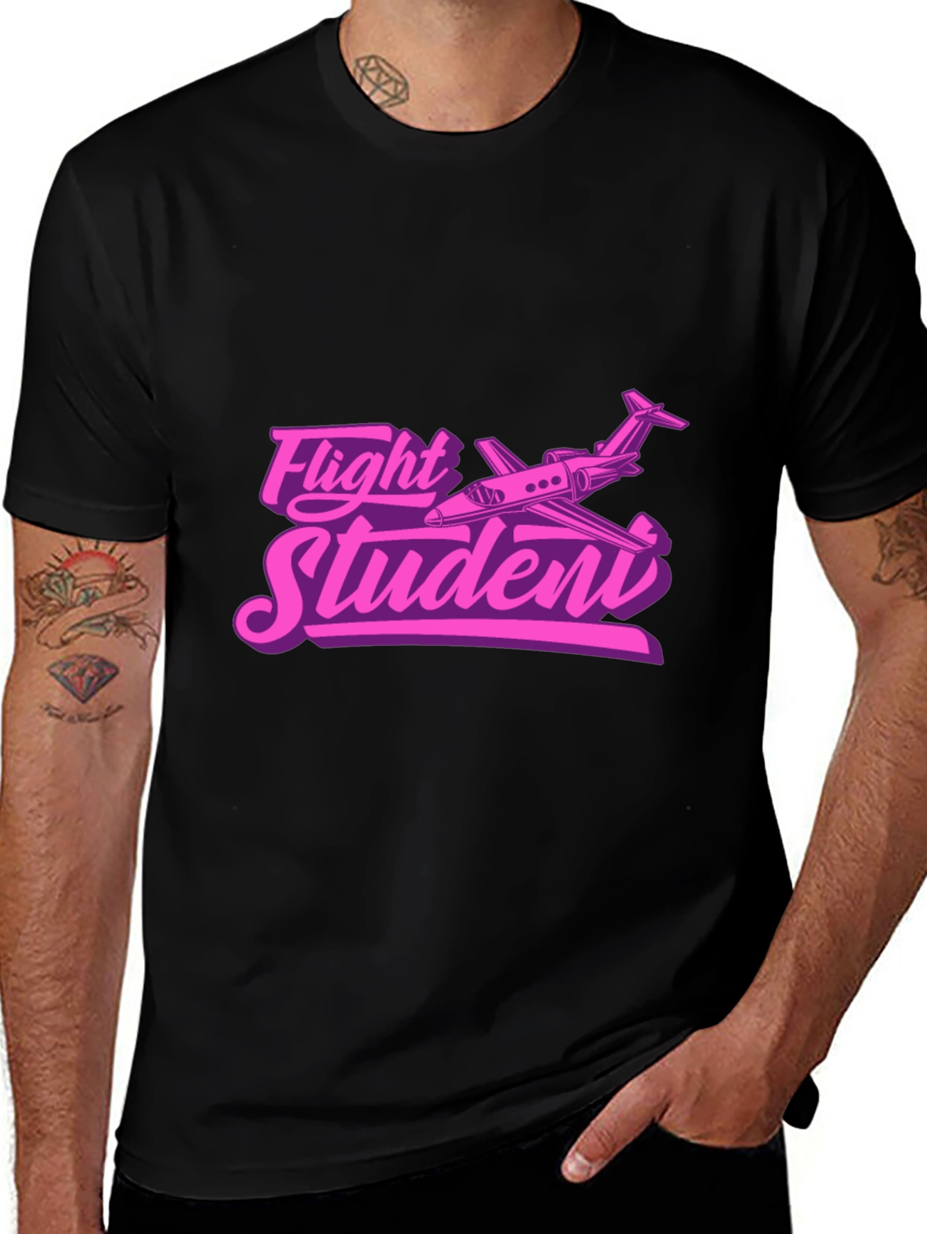 Flight Student Black T-Shirt