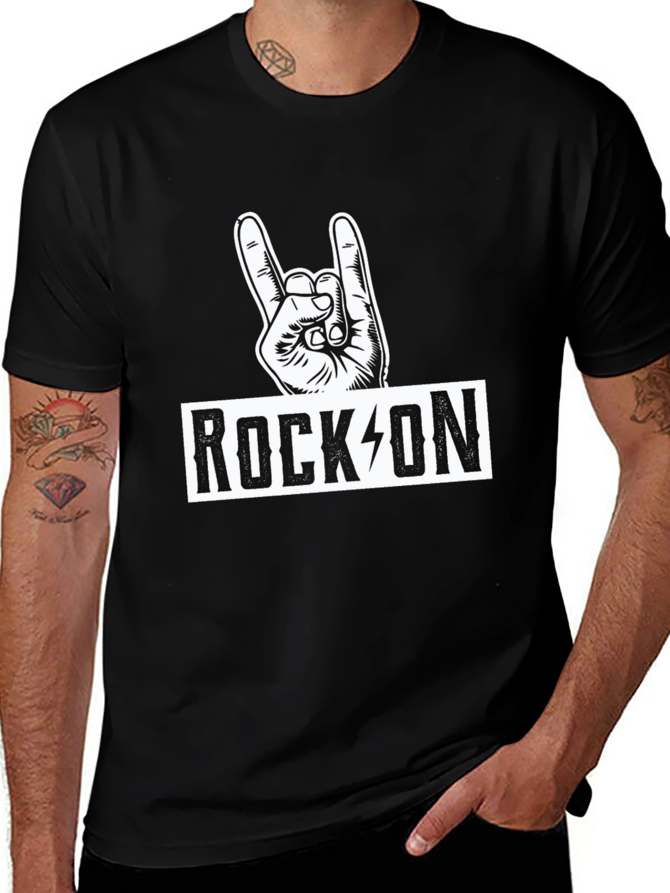 Variant 11 of Rock On! Graphic T-Shirt - Bold Design