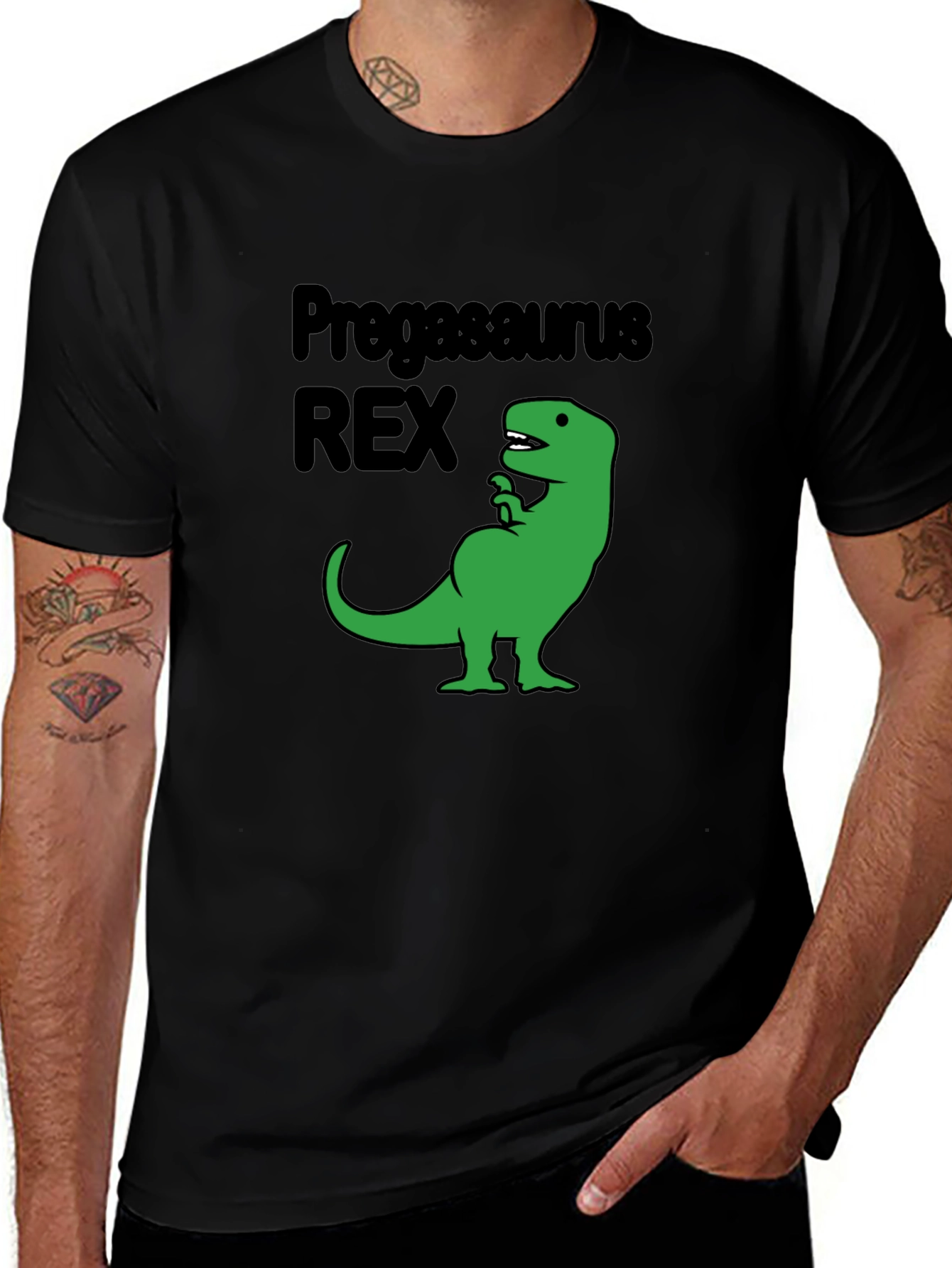 Variant 3 of Pregasaurus Rex Black T-Shirt