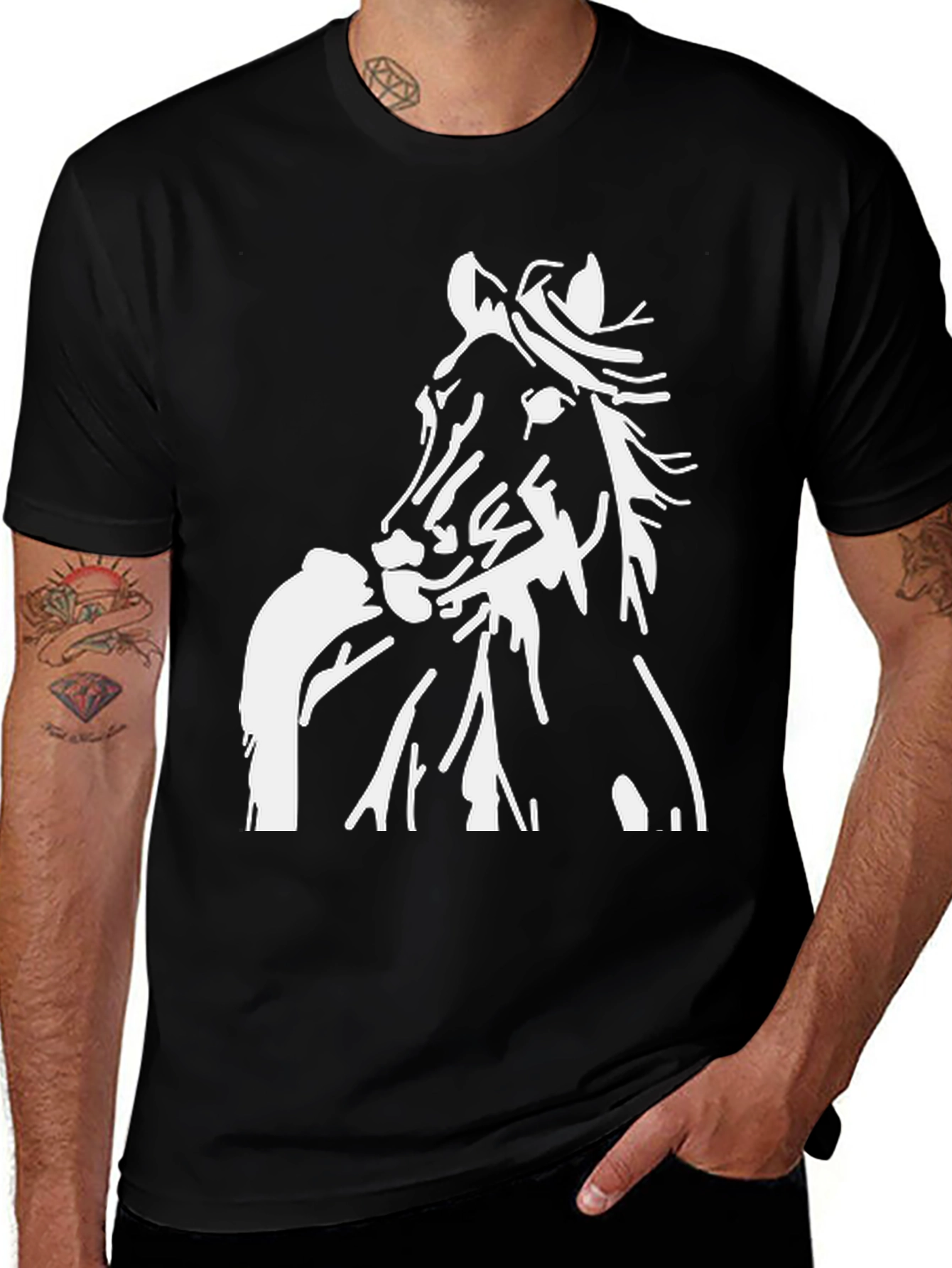 Variant 12 of Horse Graphic Print T-Shirt