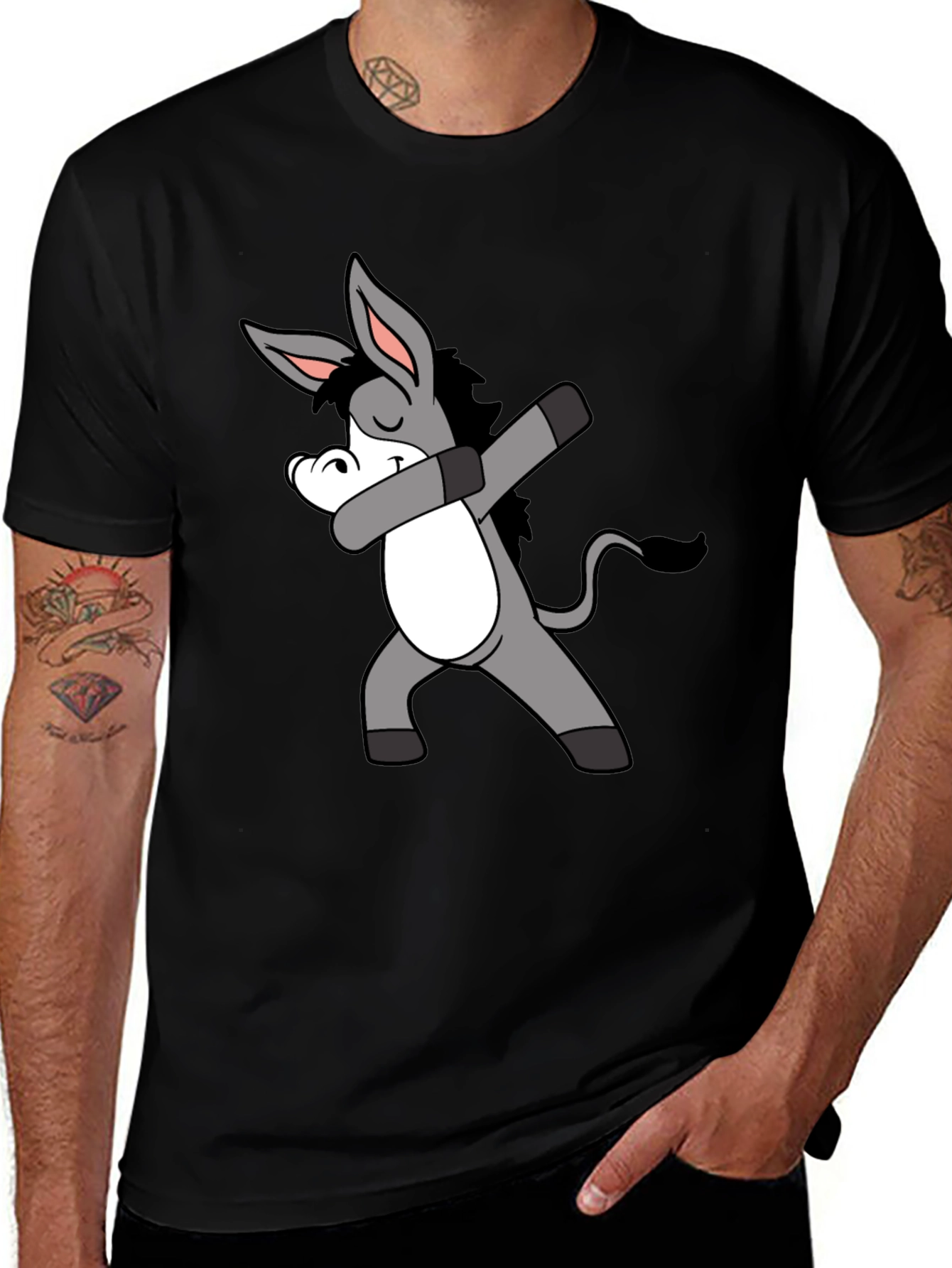 Variant 3 of Dabbing Donkey Graphic Tee - Fun & Unique!