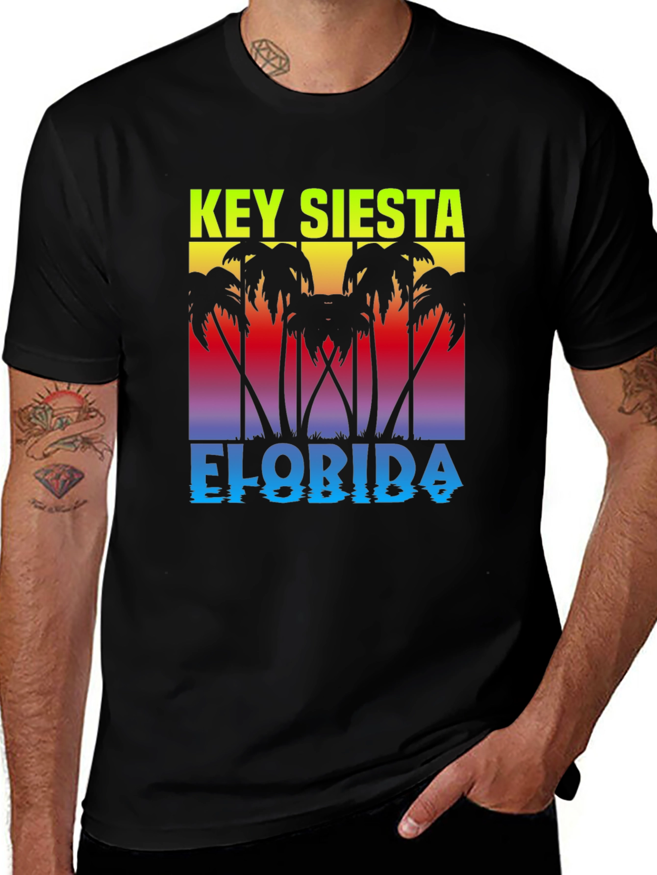 Key Siesta Florida Black T-Shirt