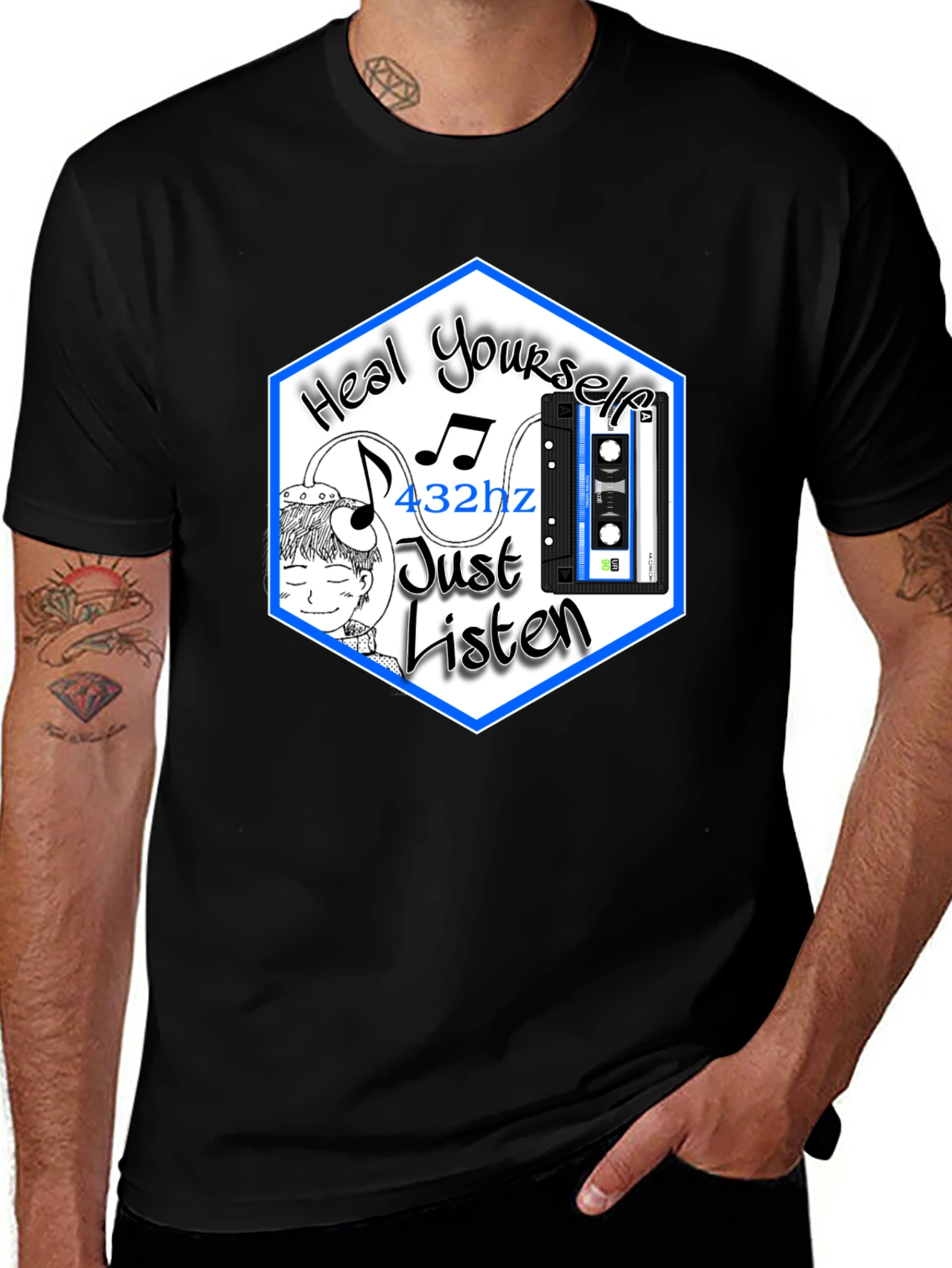 Variant 27 of Heal Yourself T-Shirt 432hz Meditation Music Tee