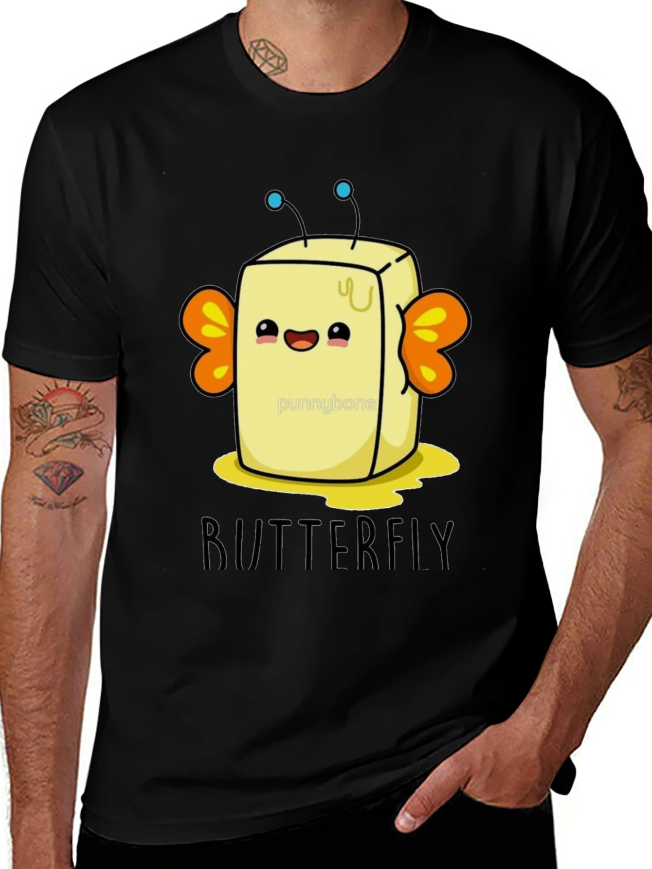 Variant 23 of ButterFLY Pun T-Shirt - Funny Food Lover Tee
