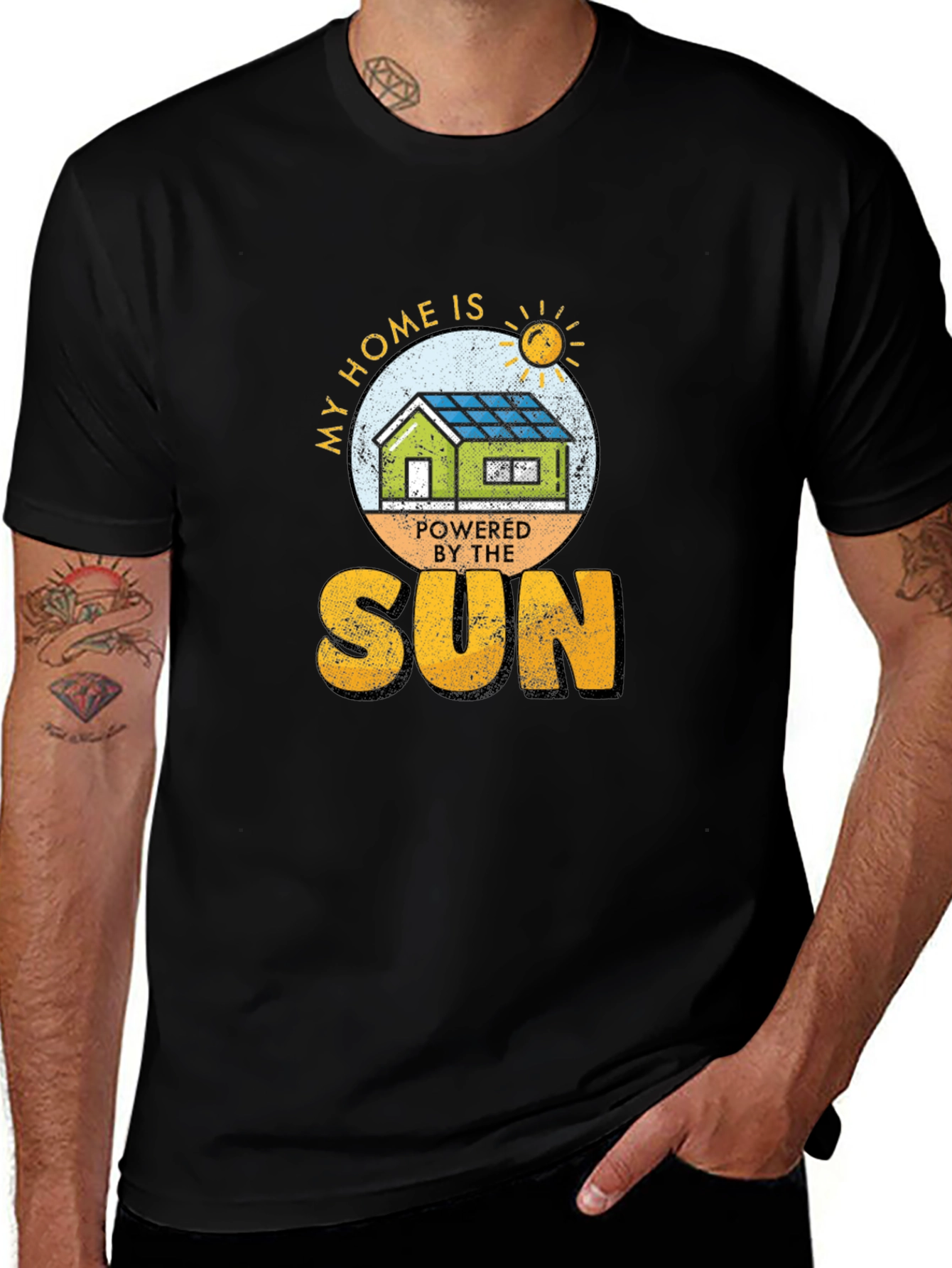 Variant 19 of My Home Is Powered By The Sun Graphic T-Shirt