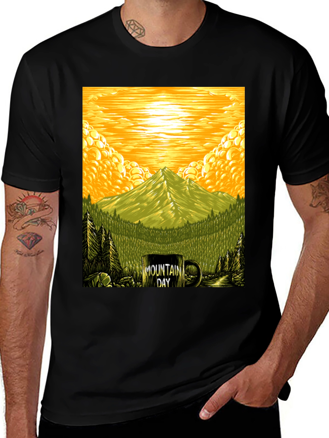 Variant 10 of Mountain Day Graphic Tee - Nature Lover T-Shirt