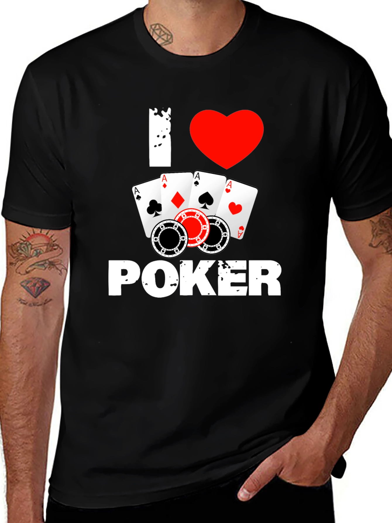 I Love Poker T-Shirt - Card Game Tee