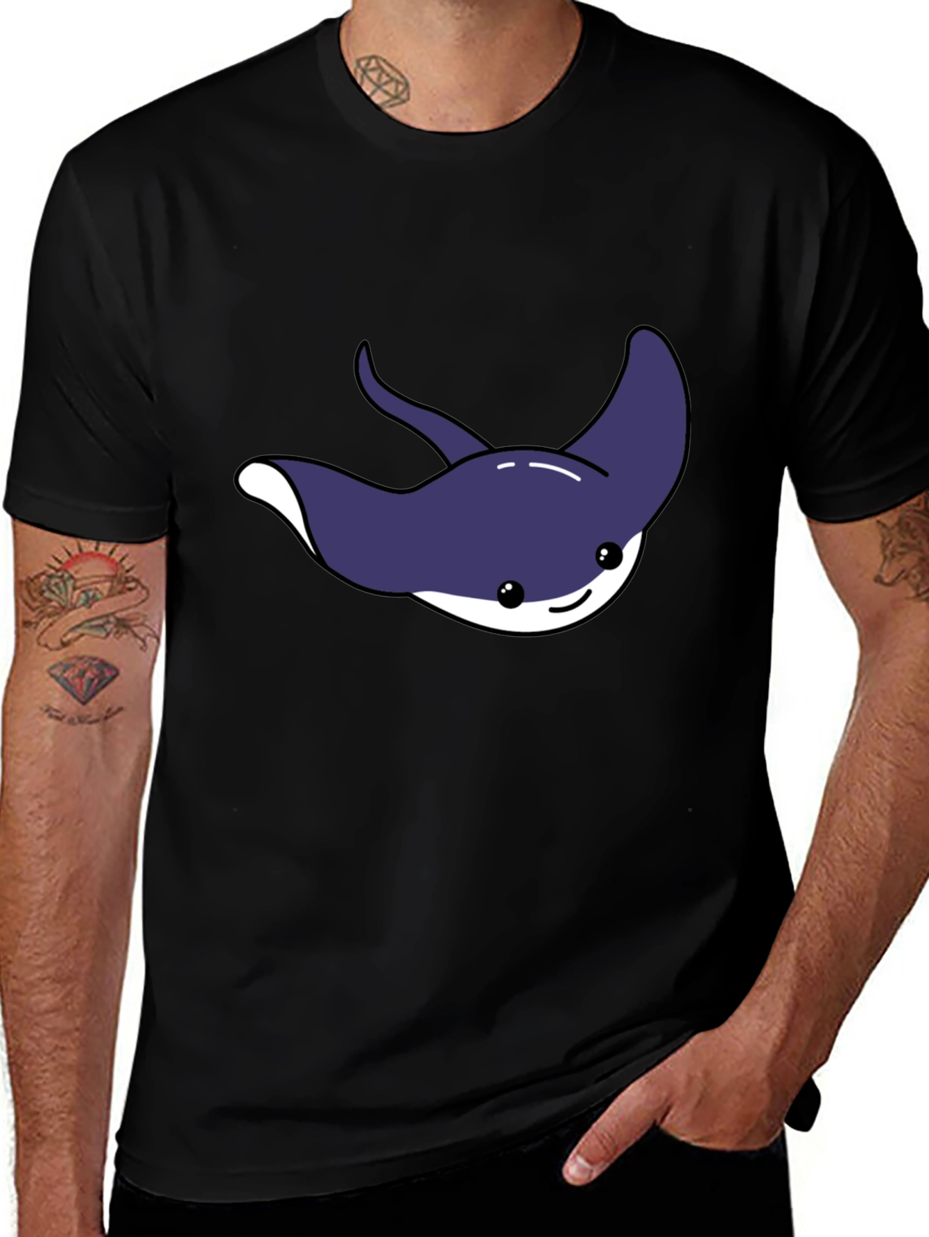 Variant 29 of Cute Cartoon Stingray Graphic Tee