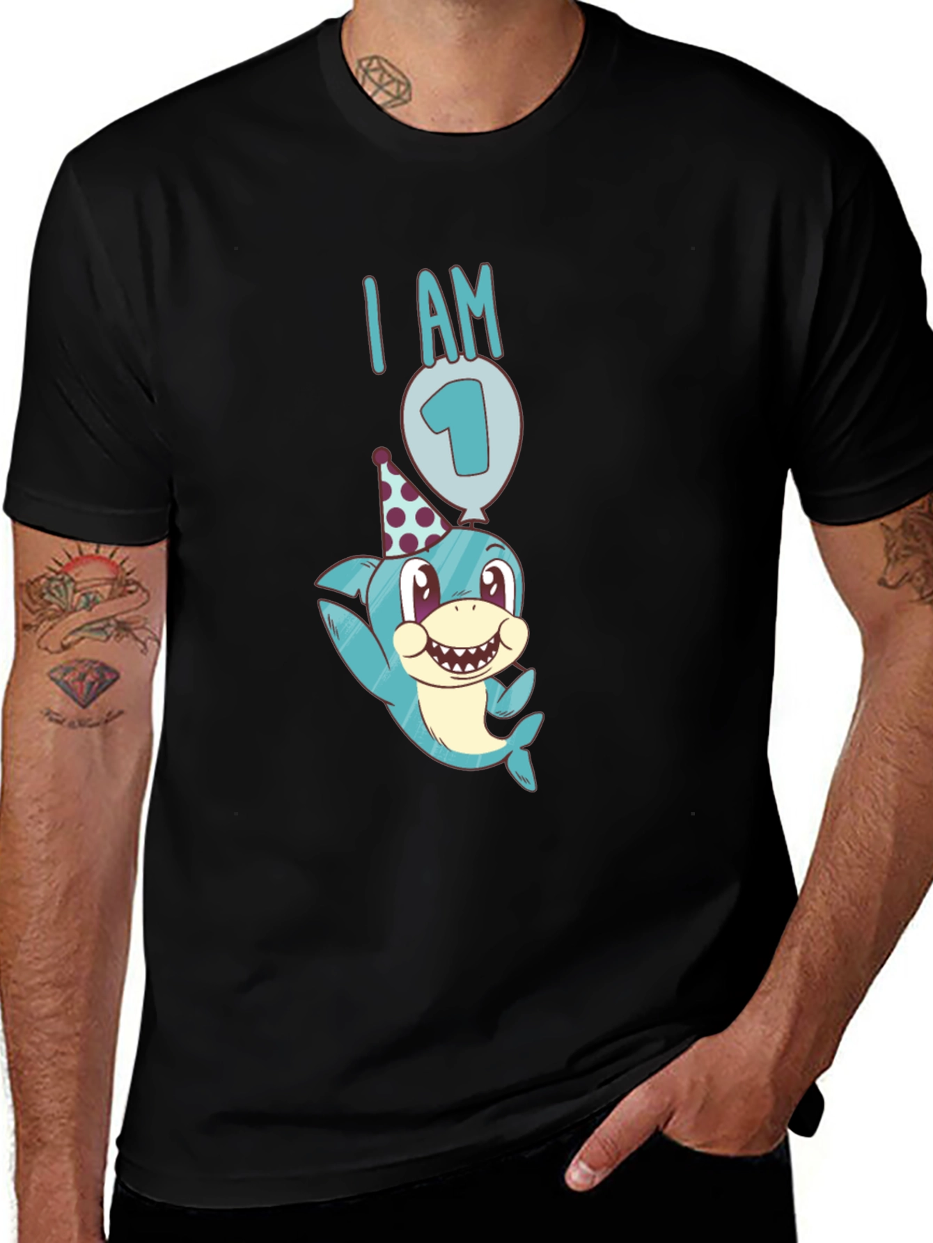 I AM 1 Birthday Shark T-Shirt