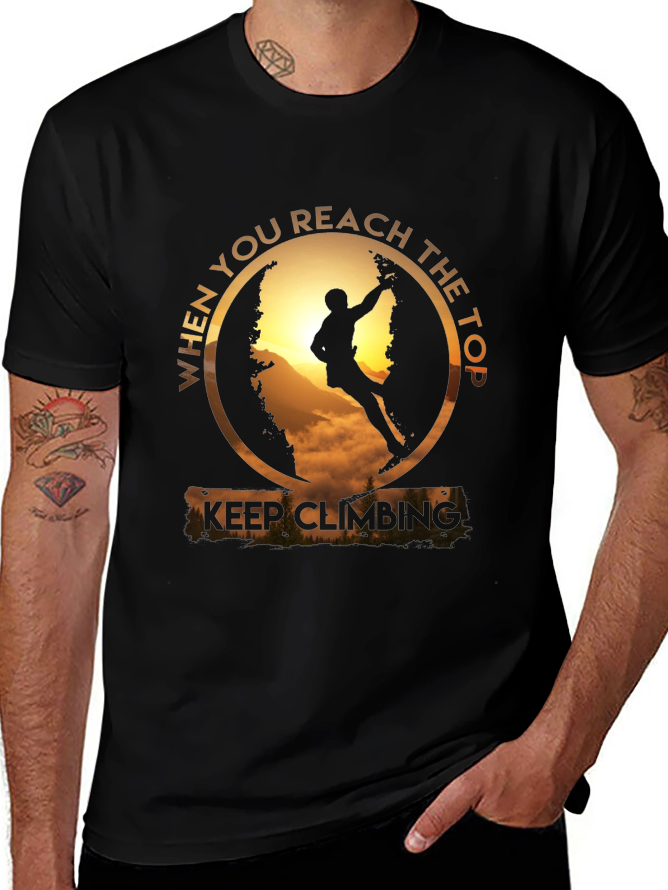 Variant 27 of Keep Climbing T-Shirt: Reach the Top