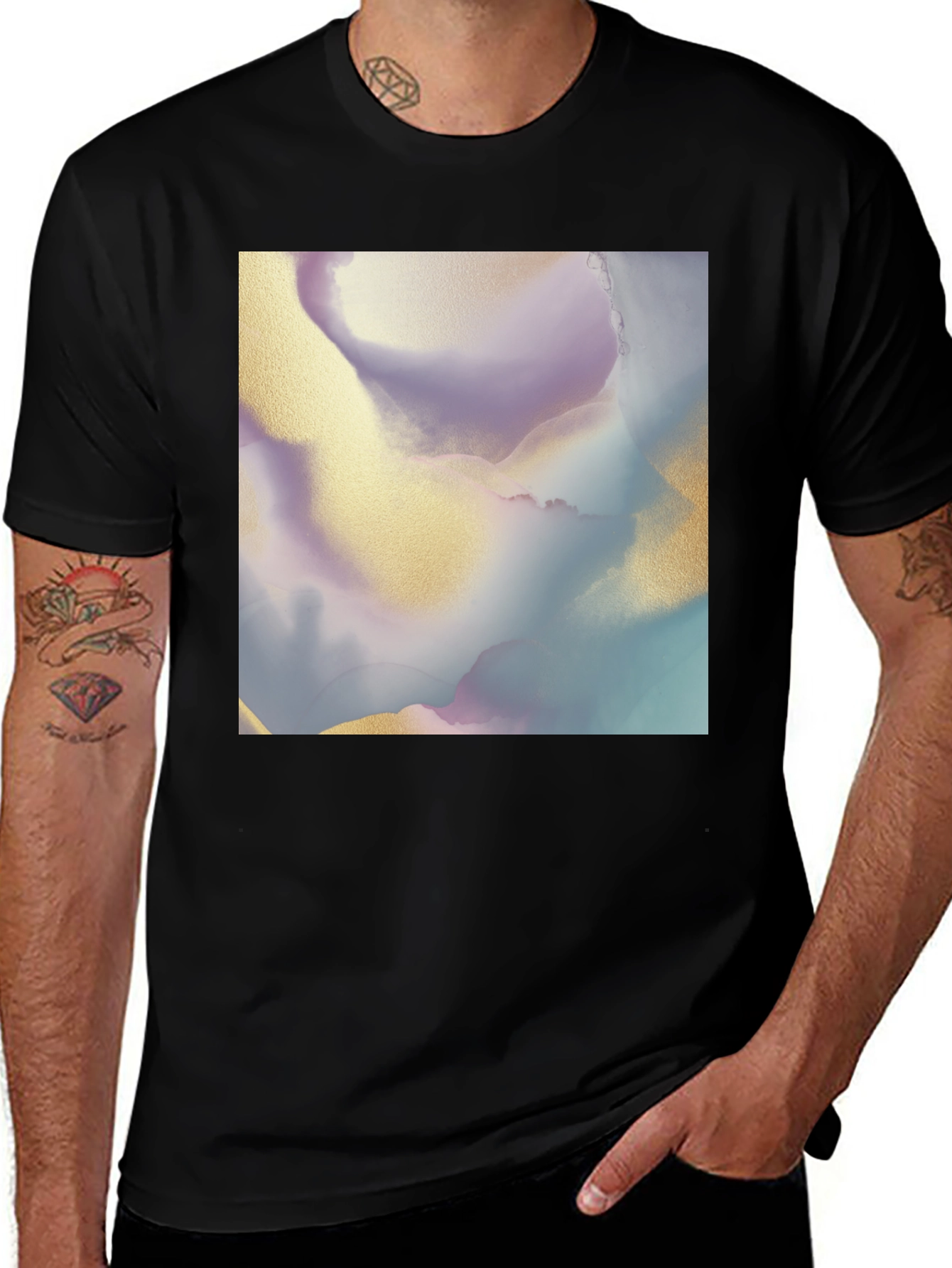 Variant 23 of Abstract Art Black Tee