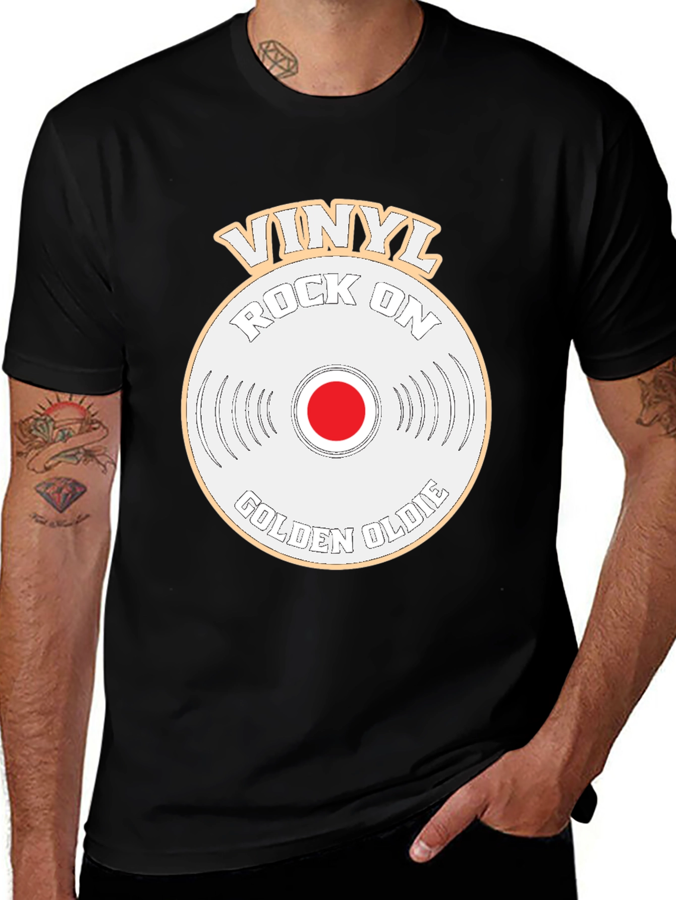 Variant 10 of Vinyl Rock On Golden Oldie T-Shirt