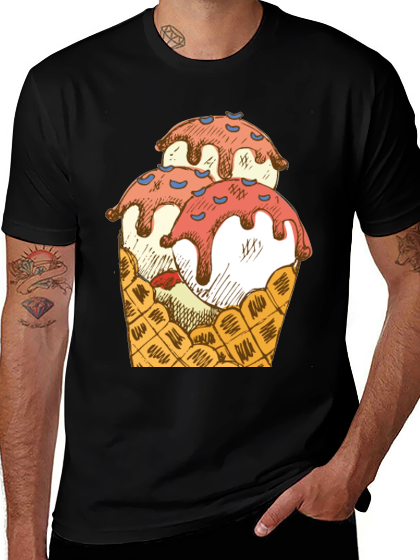 Ice Cream Cone Graphic T-Shirt