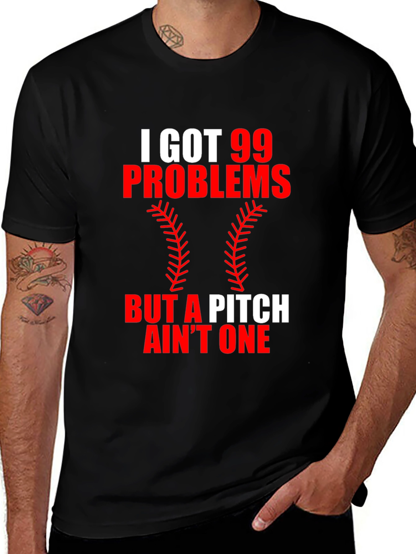 Variant 29 of 99 Problems But A Pitch Ain't One Baseball T-Shirt