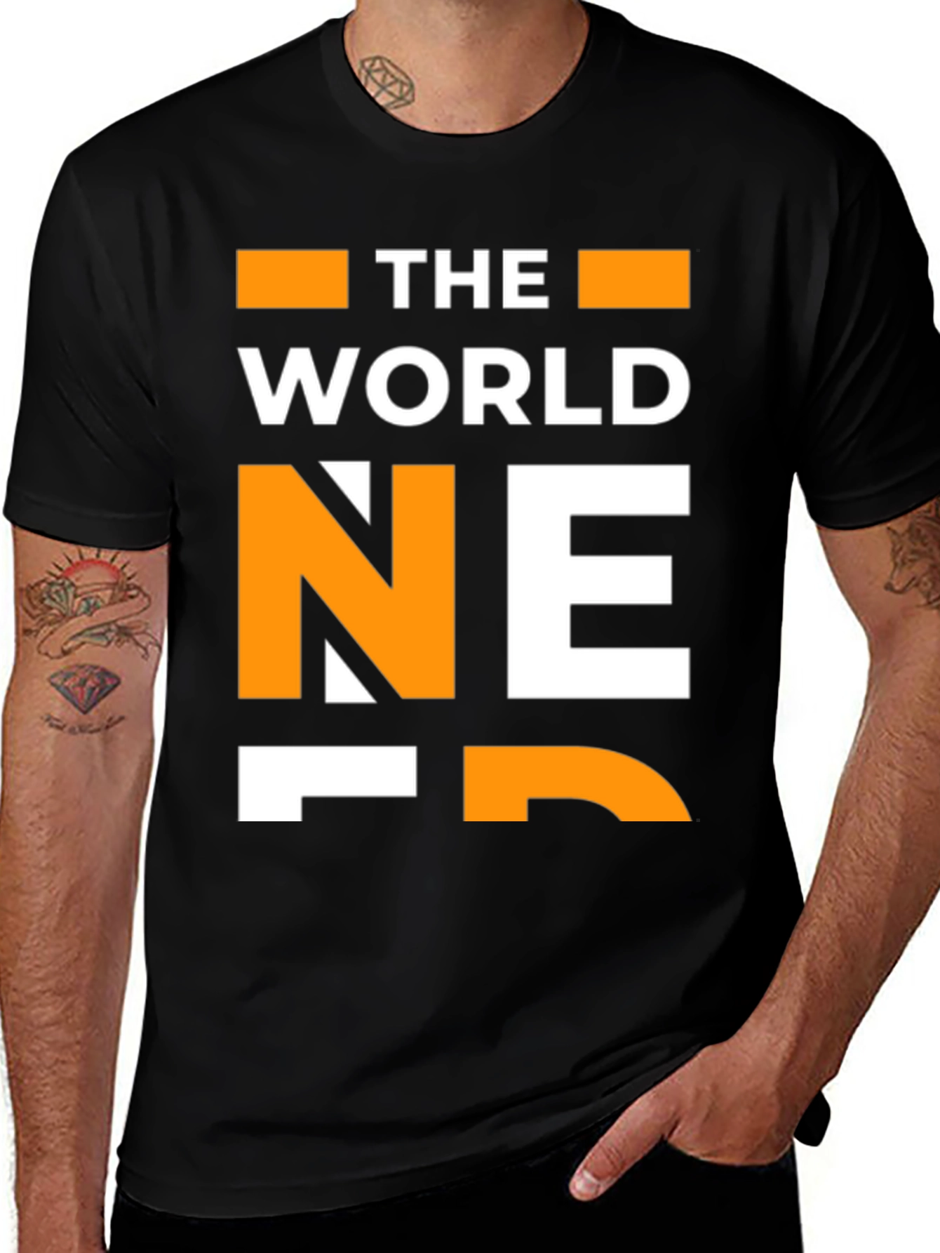 Variant 15 of The World Needs Nerds Black Graphic Tee