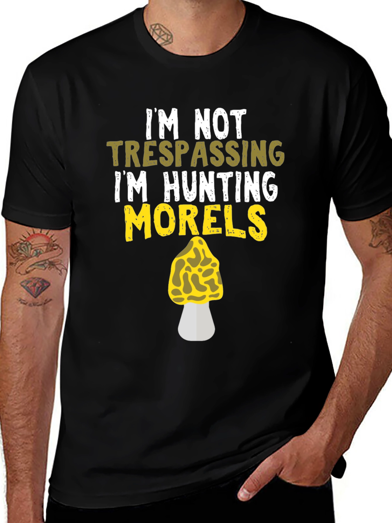 Variant 3 of Morel Mushroom Hunting T-Shirt - "I'm Not Trespassing"