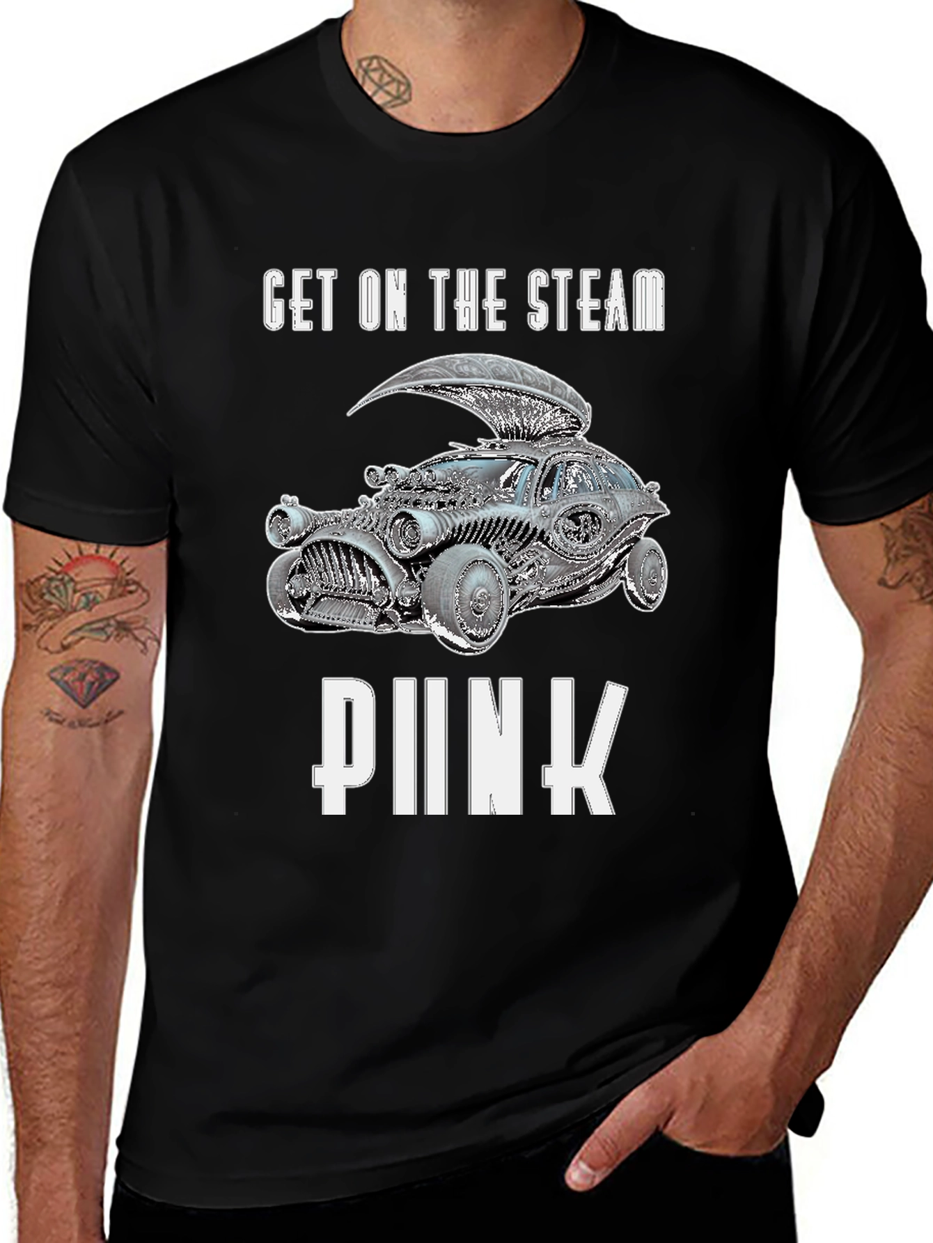 Variant 19 of Steampunk Car Graphic T-Shirt