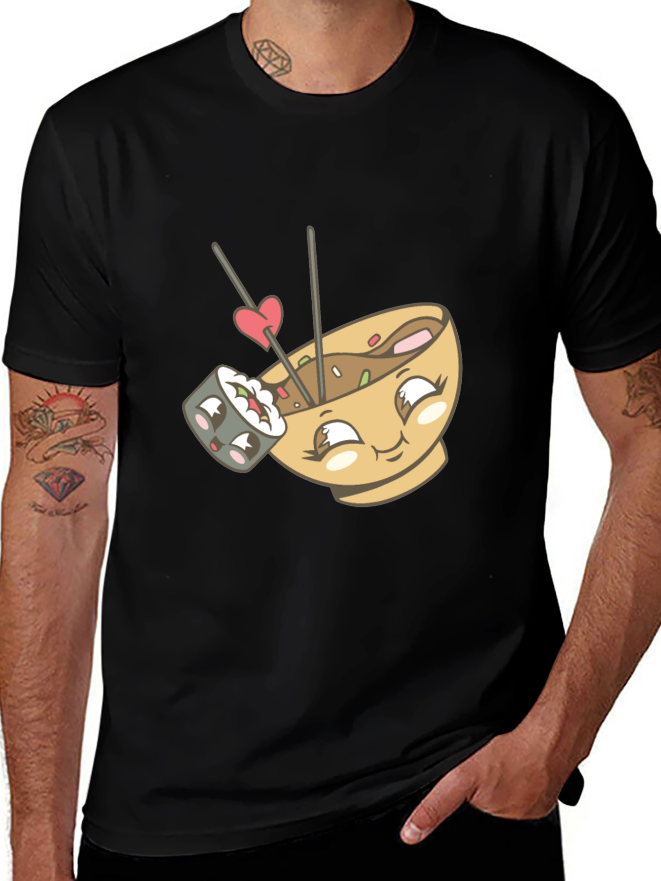 Variant 23 of Kawaii Sushi & Ramen T-Shirt - Unisex Black Tee