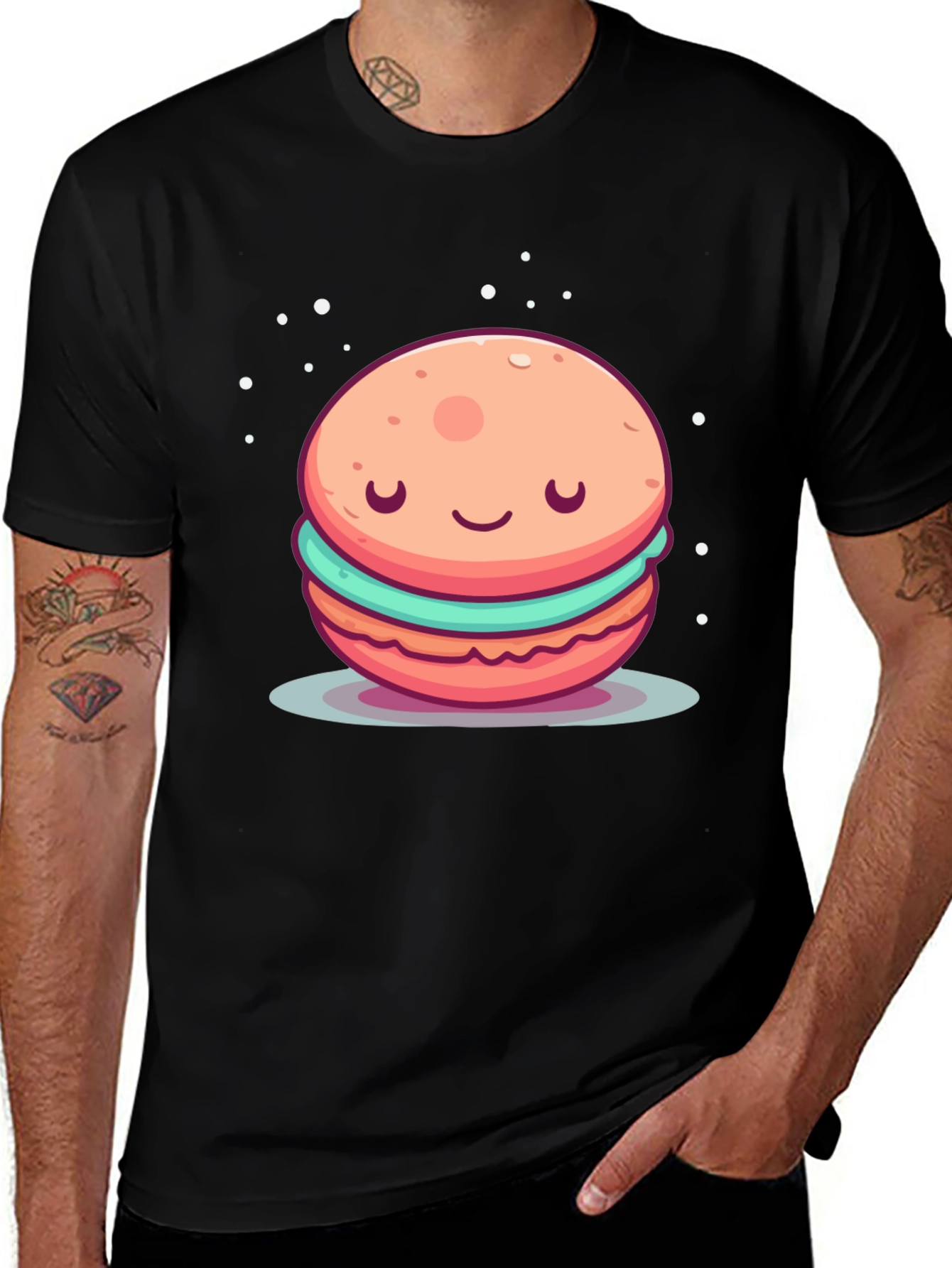 Variant 16 of Kawaii Macaron T-Shirt - Sweet Treat Graphic Tee