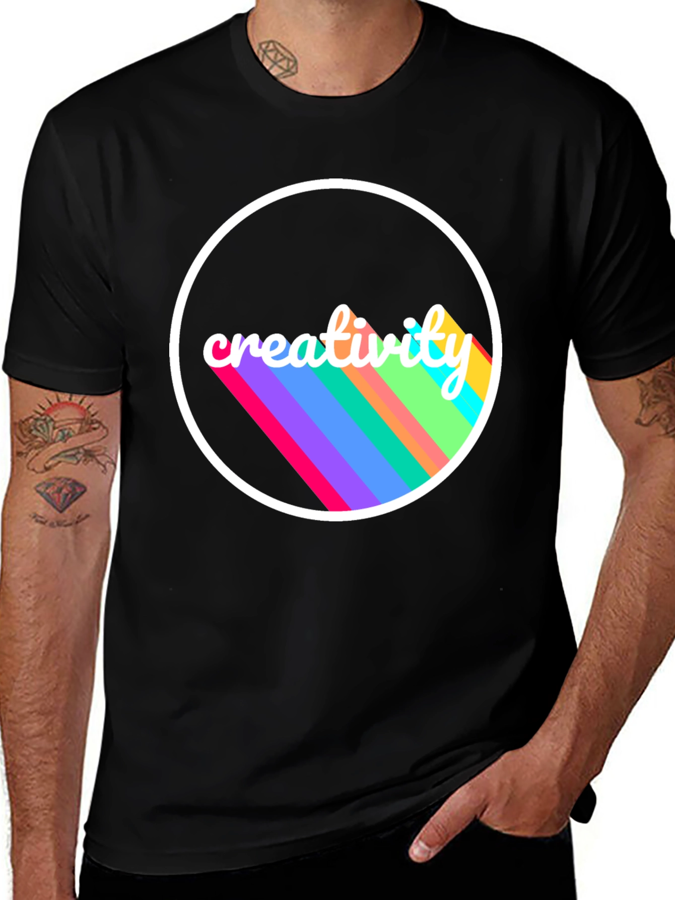 Variant 19 of Creative Vision Tee - Black Cotton Graphic T-Shirt