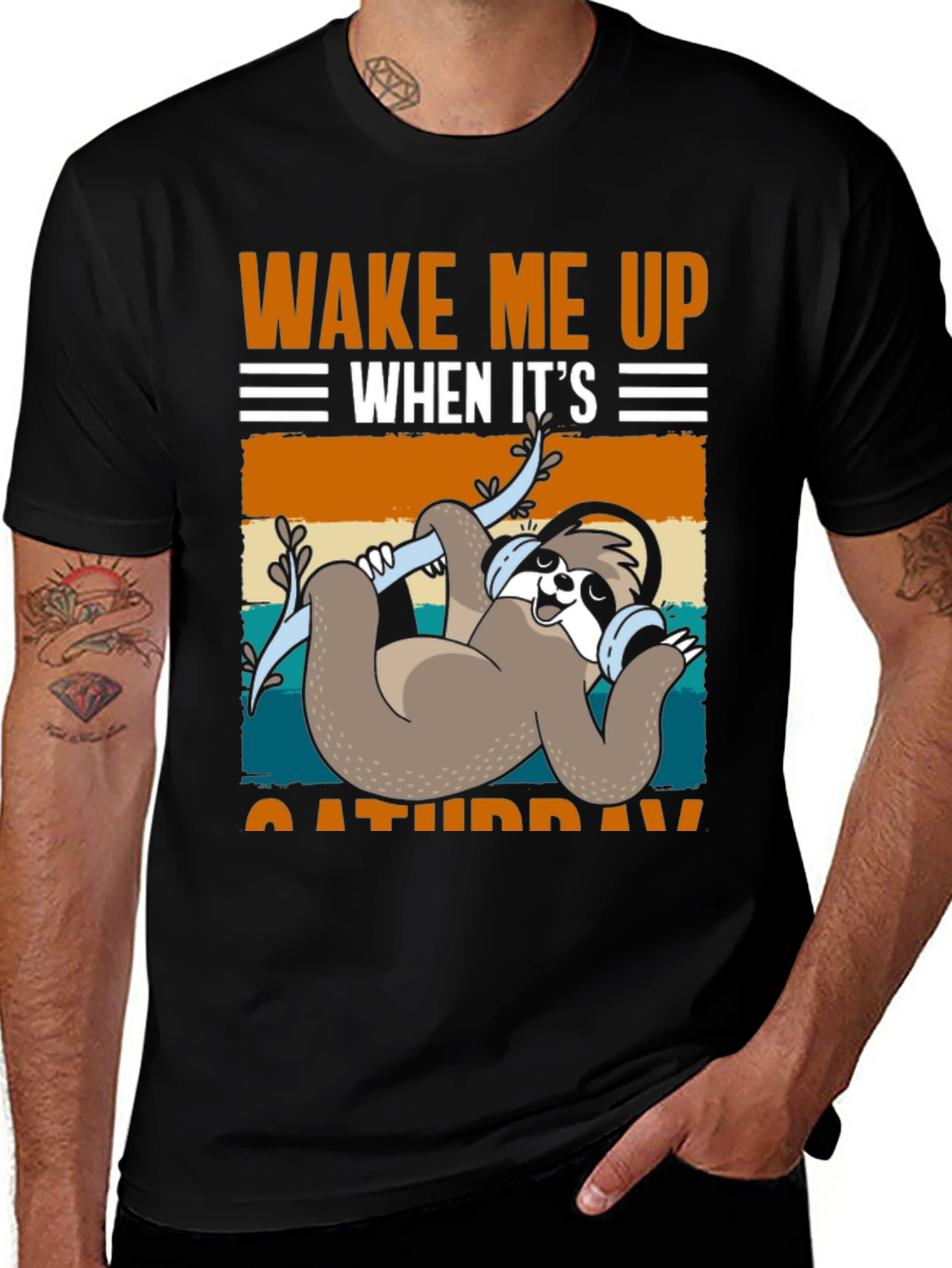 Variant 25 of Wake Me Up When It's Saturday Sloth T-Shirt