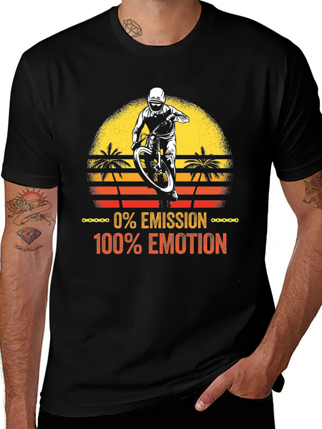 Variant 22 of 0% Emission 100% Emotion Mountain Bike T-Shirt
