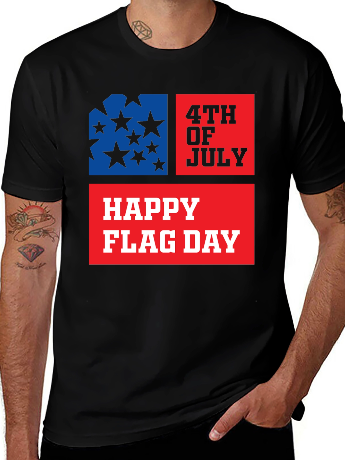 Variant 19 of Patriotic USA Flag Graphic T-Shirt
